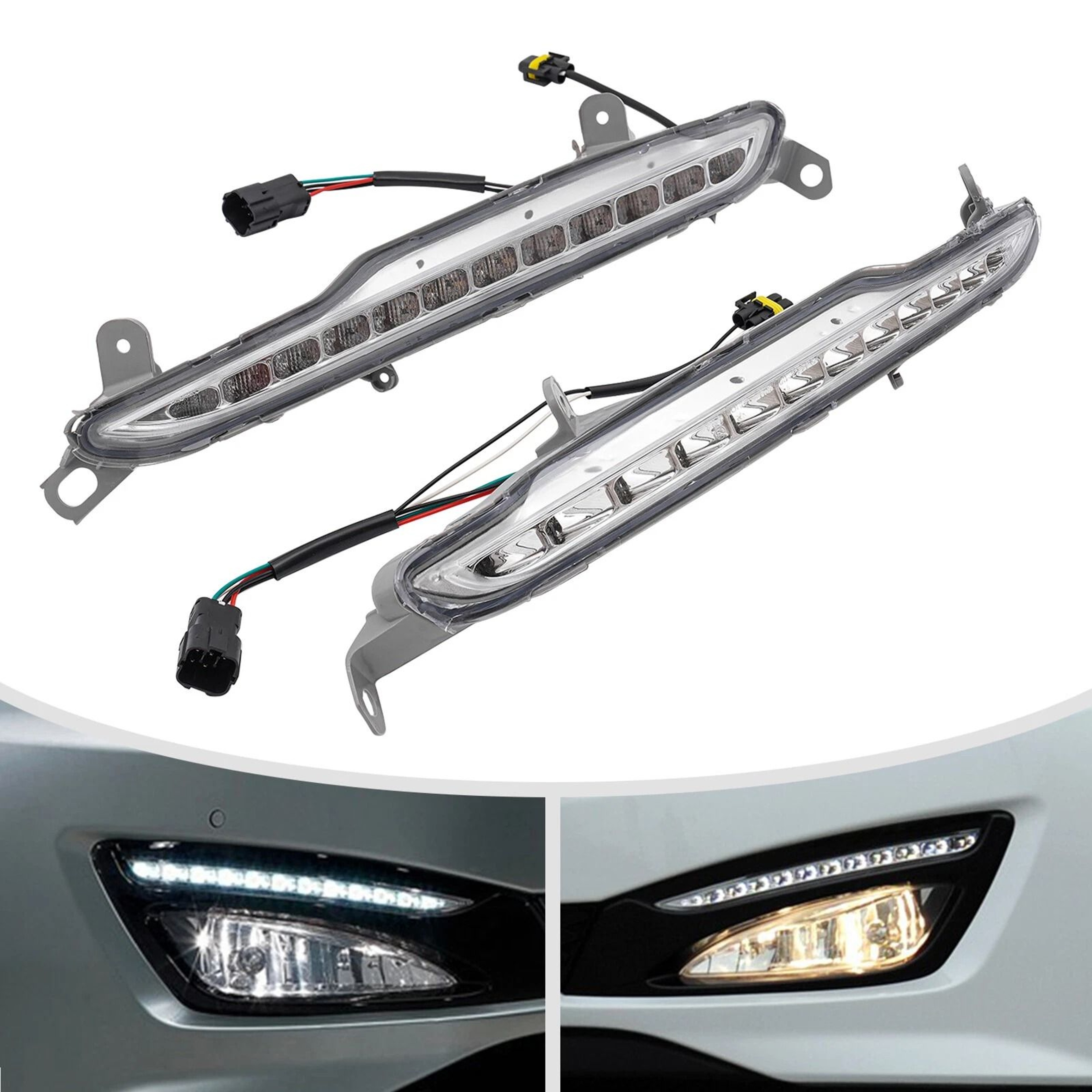 Premium Front Bumper Lamps With Kia Optima DRL Lights  LED Daytime Running Light Fit 13