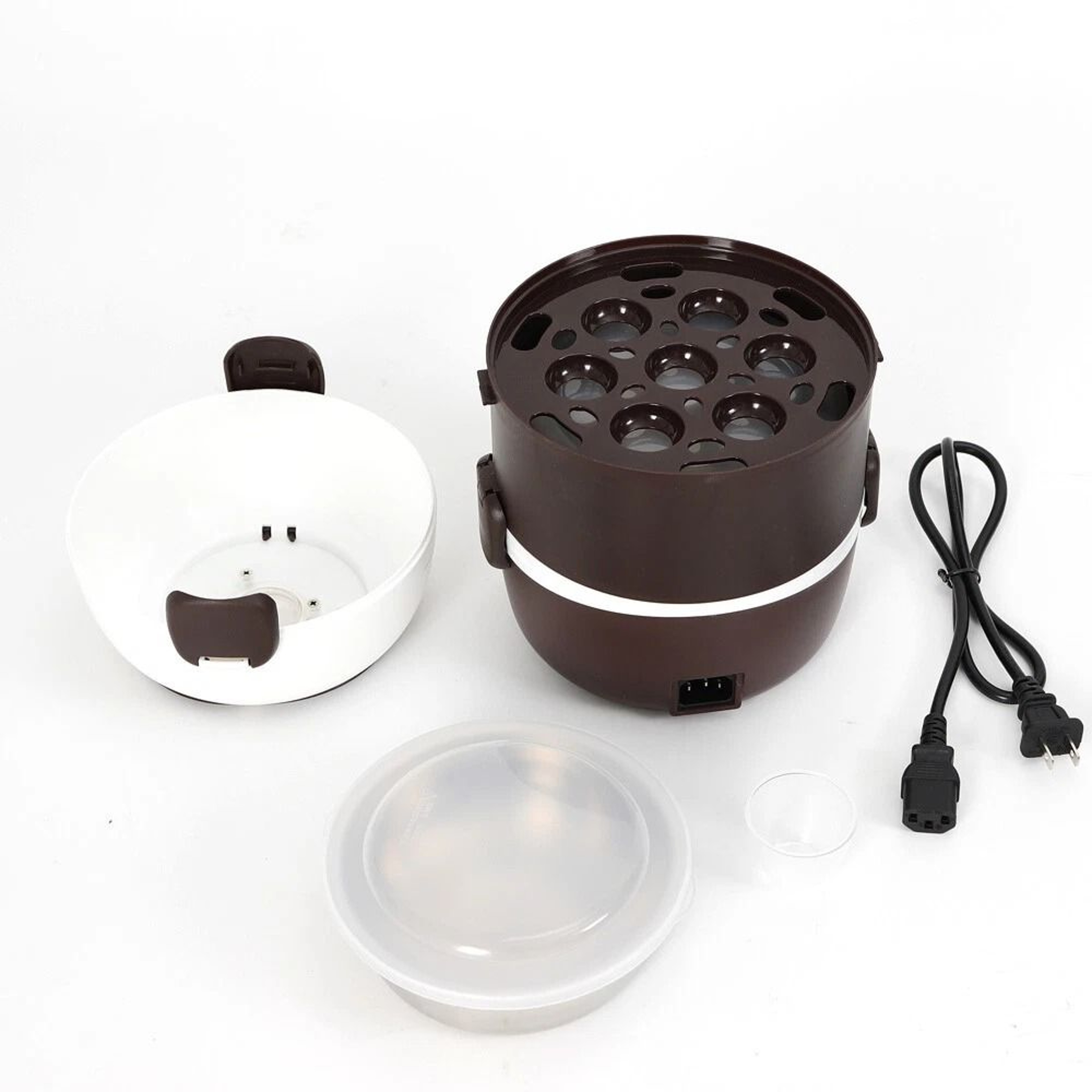Premium Portable 3 Layer Electric Lunch Box  Stainless Steel Rice Cooker Multifunctional Steamer 8