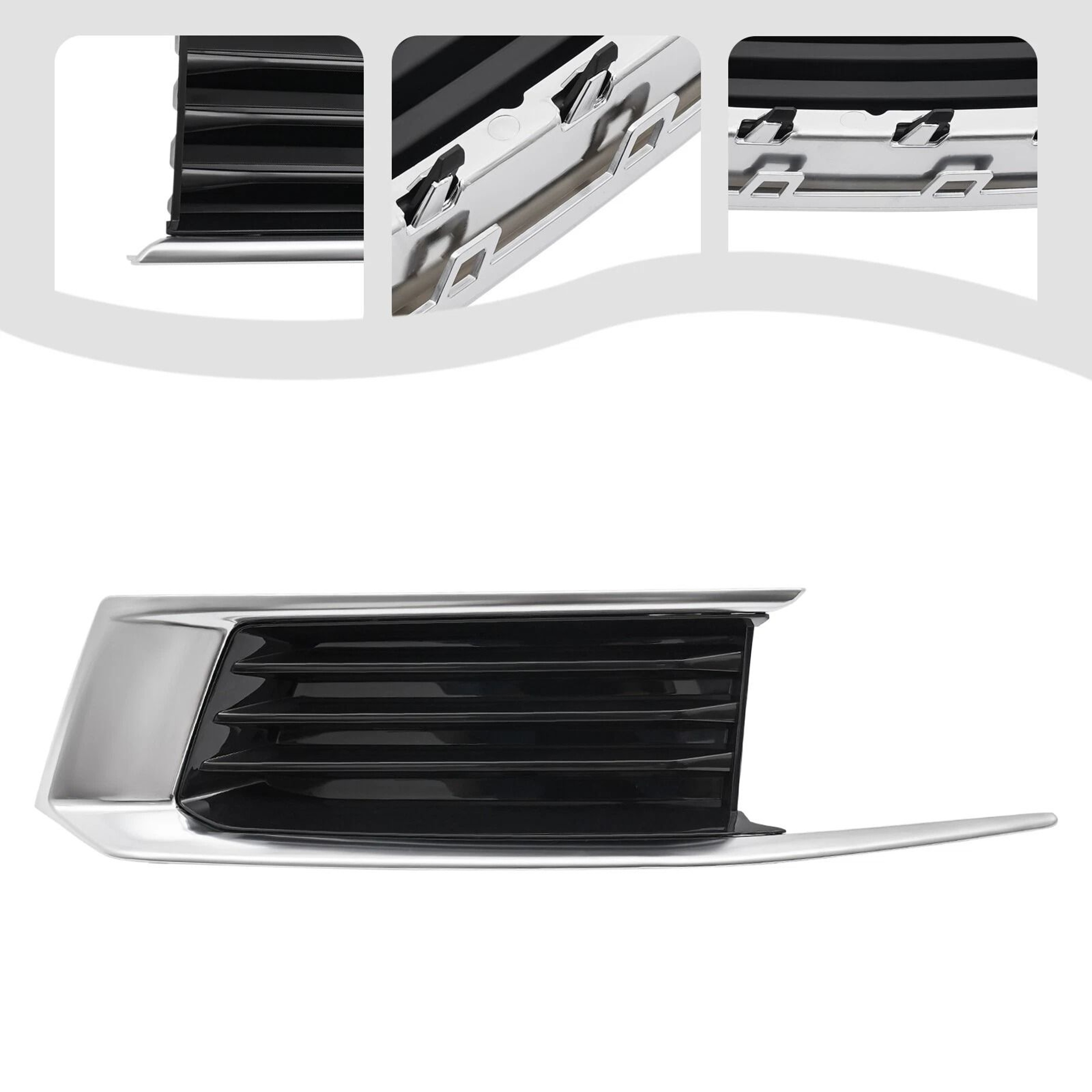 Premium Front Bumper Grille Cover Left Cadillac XTS Fog Light Cover Chrome Replacement 16
