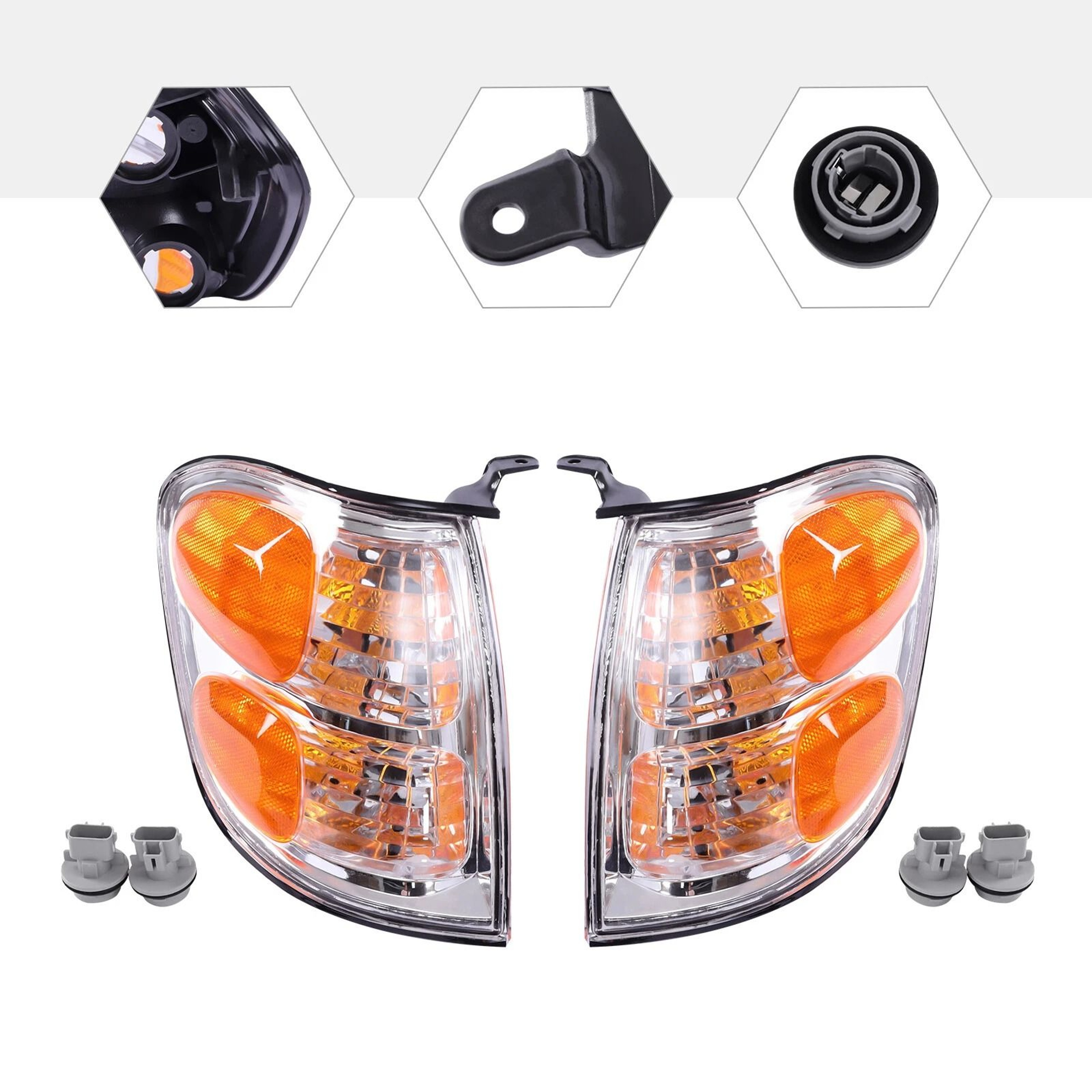 Premium Headlight Assembly For Toyota Sequoia Left  Right Halogen Lamps 11