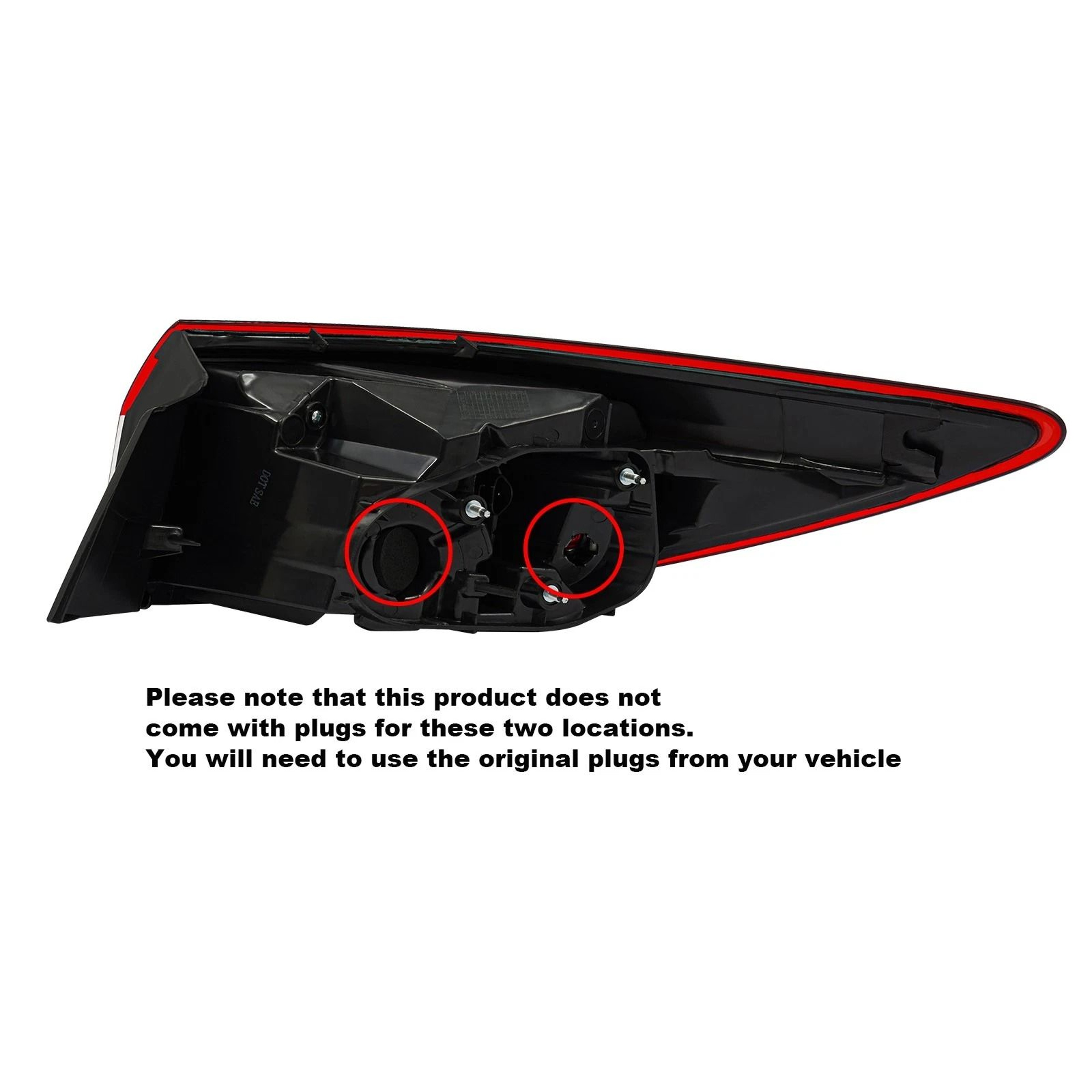 Mazda 6 Rear Halogen Tail Light Left Driver Side Direct Fit Replacement 14