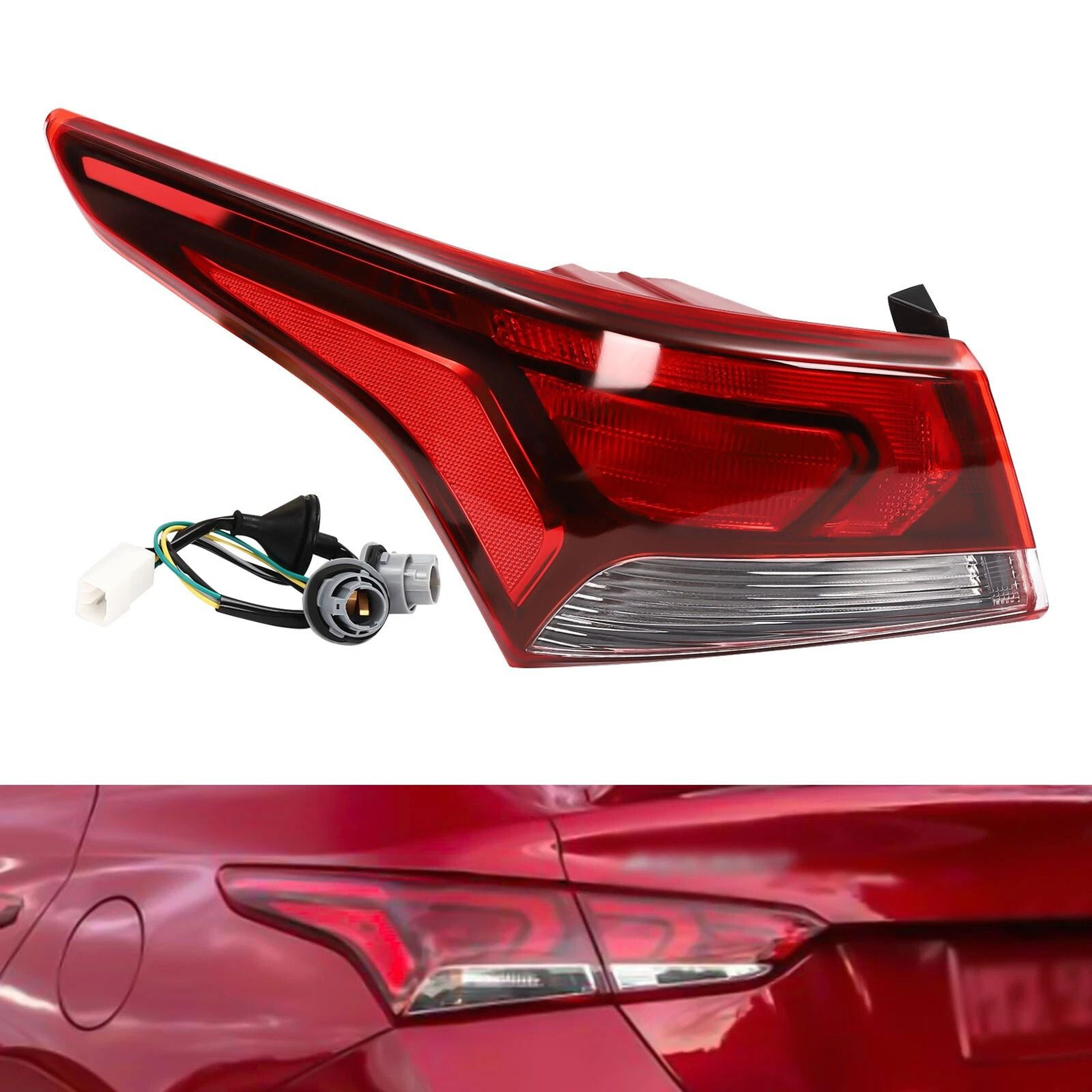 Premium Left Driver Side Tail Lamp Assembly For Hyundai Accent Direct Replacement 0