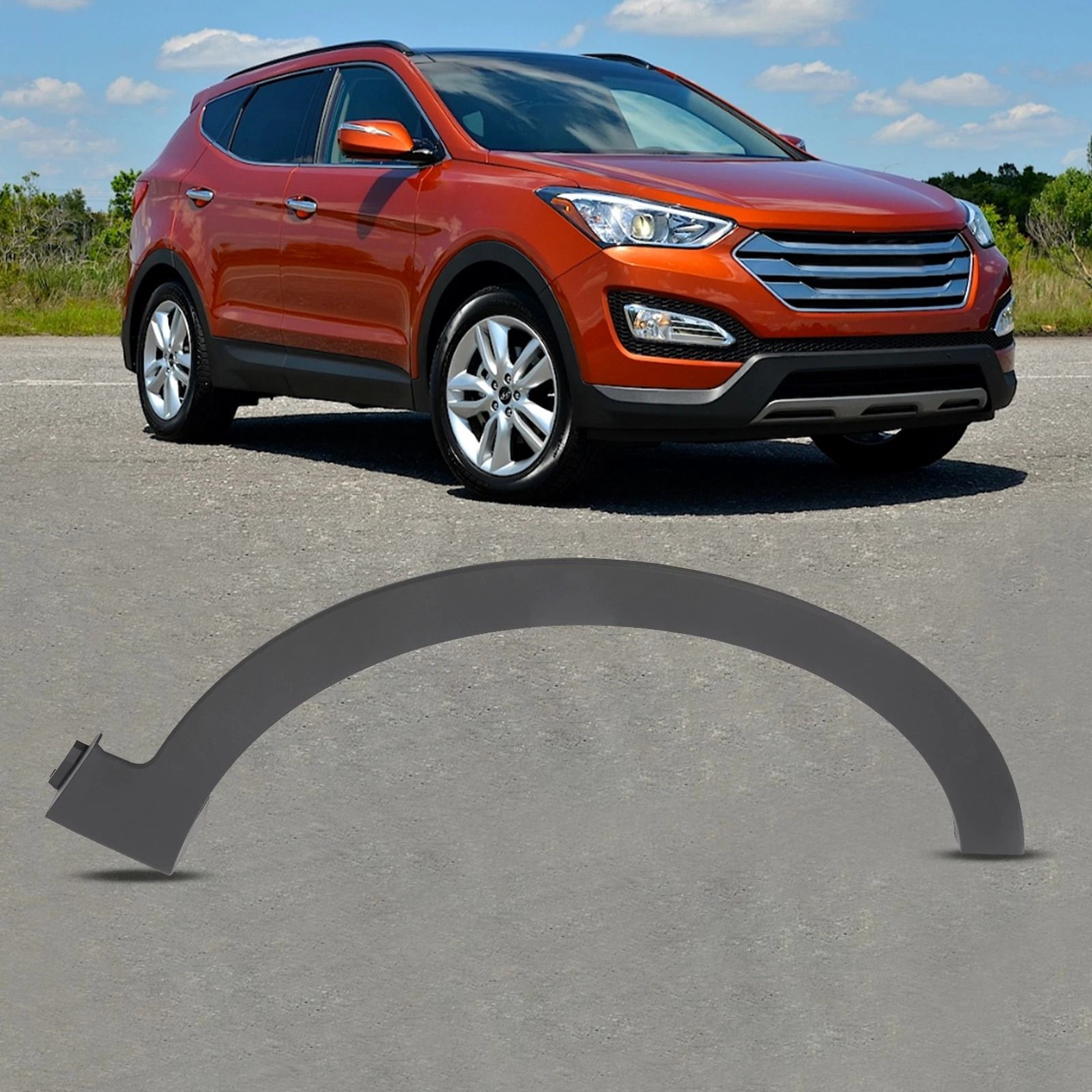 Premium Front Passenger Right Fender Trim For Hyundai Santa Fe Sport Durable Replacement 4