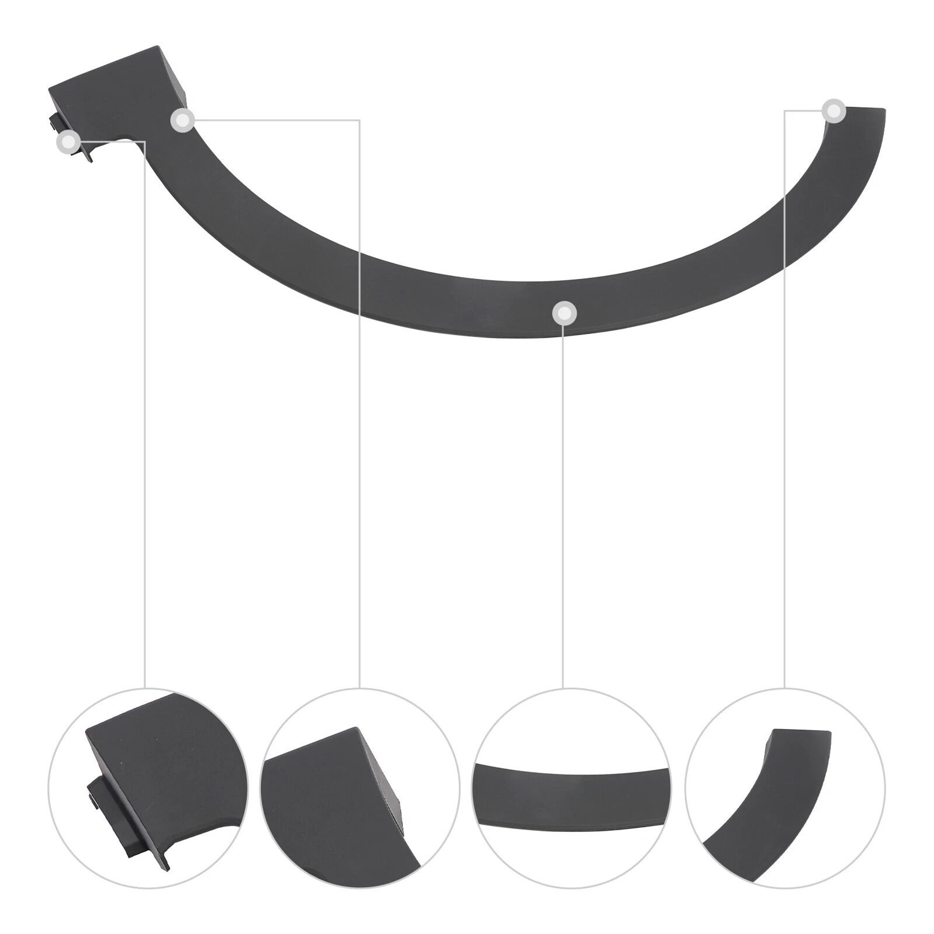 Premium Front Passenger Right Fender Trim For Hyundai Santa Fe Sport Durable Replacement 10