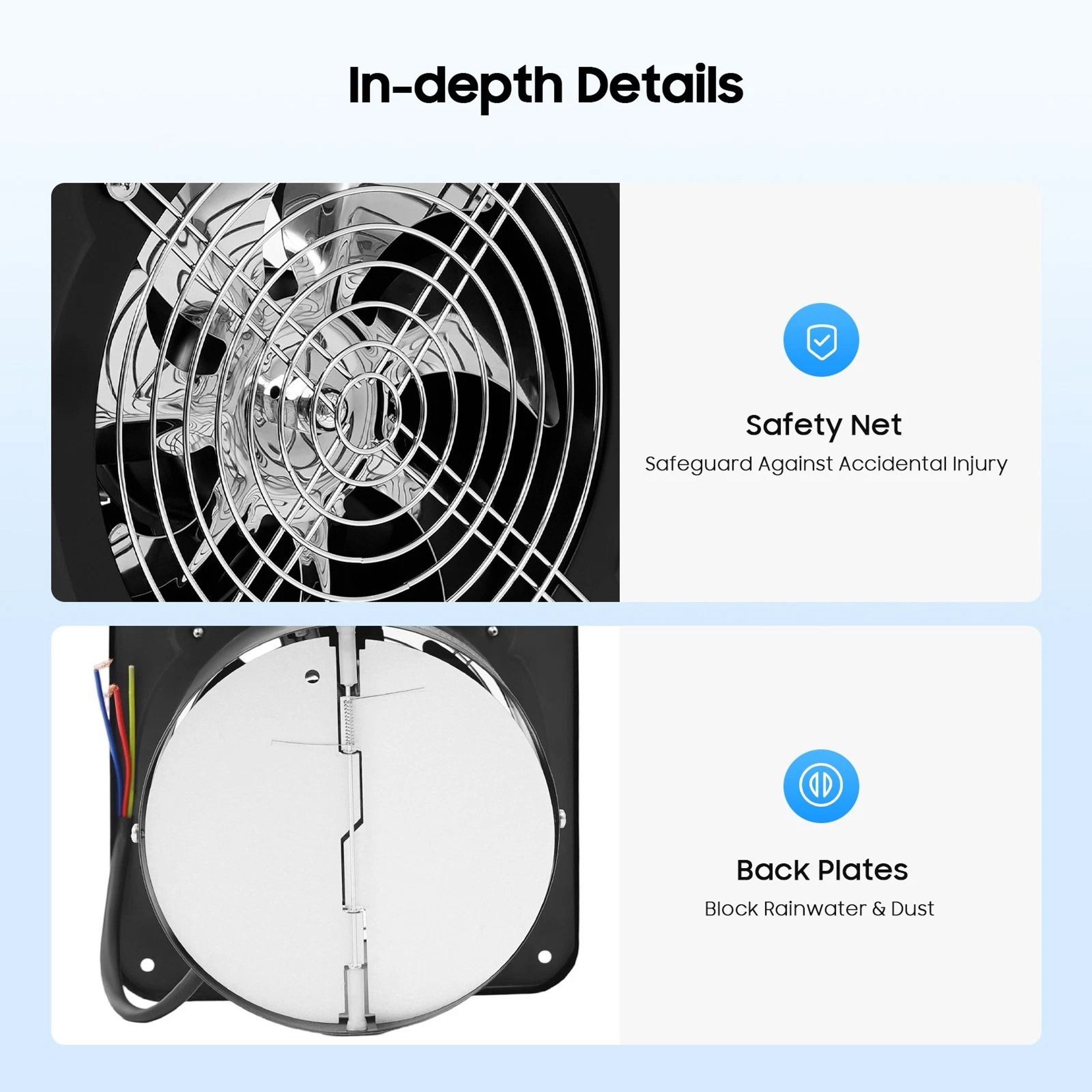 Premium Exhaust Fan Wall Mounted Ventilation Fan Powerful Duct Fan For Home Airflow Control 10