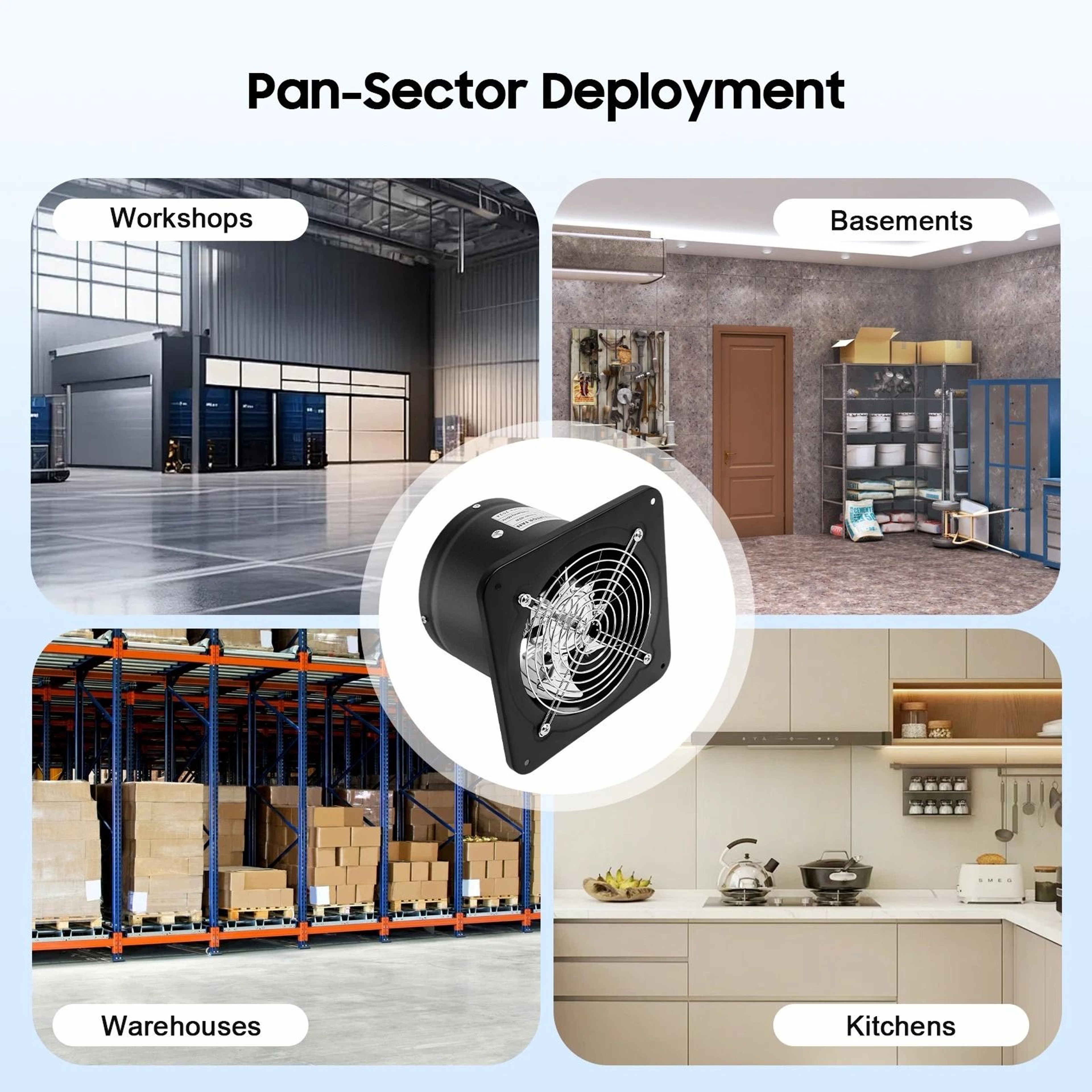 Premium Exhaust Fan Wall Mounted Ventilation Fan Powerful Duct Fan For Home Airflow Control 11