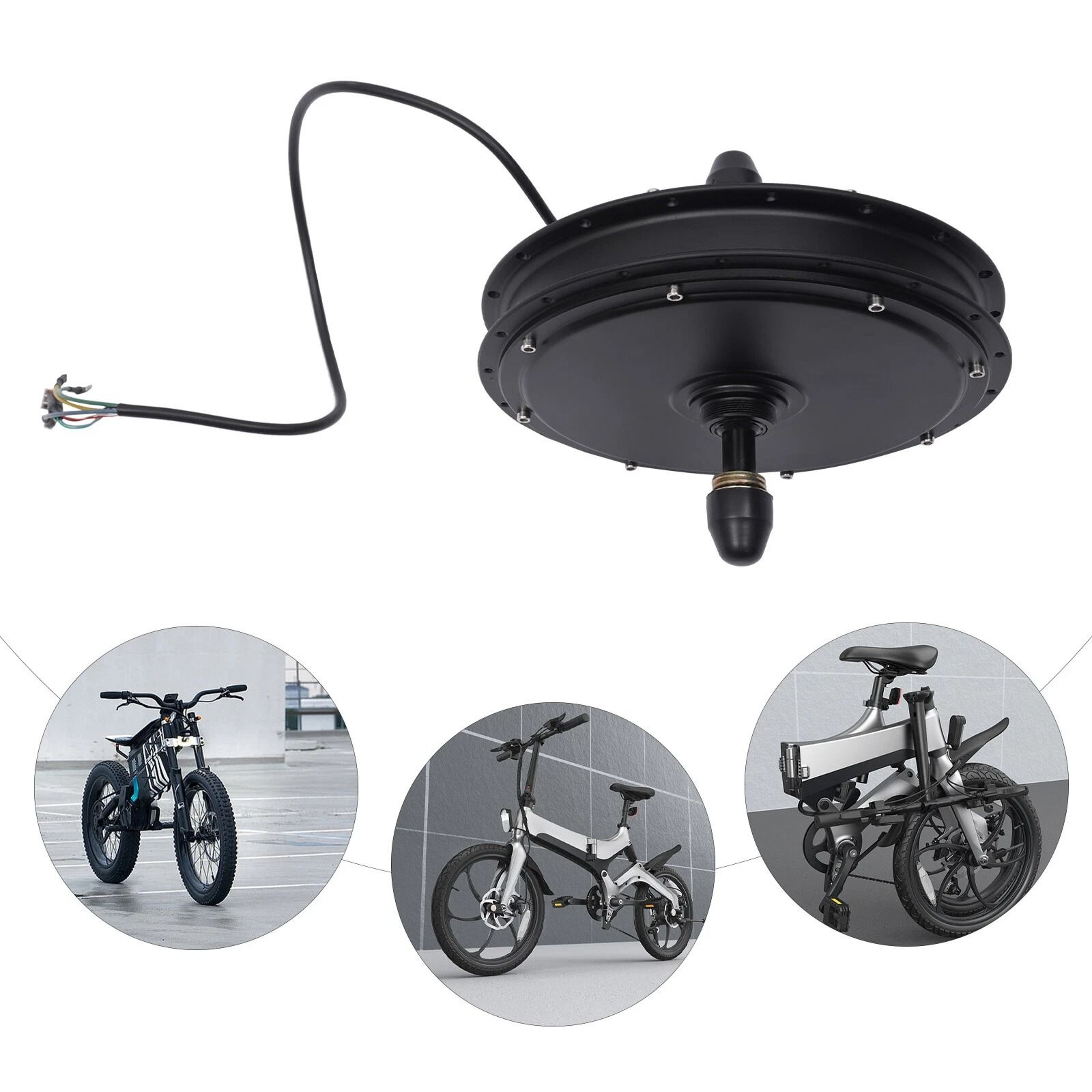 High Torque Electric Bike Rear Hub Motor Brushless Gearless E Bike Drive 1