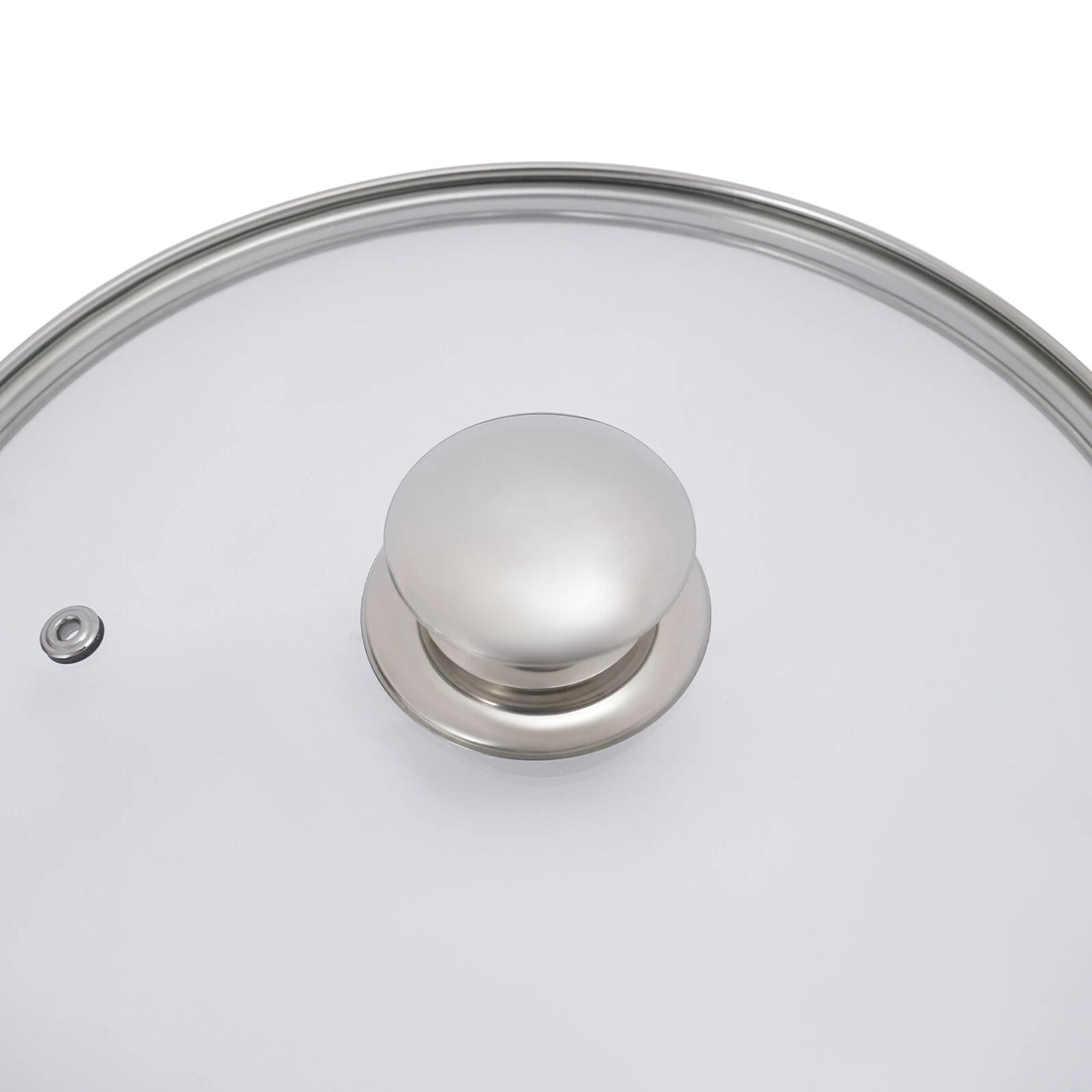 Elegant Round Chafing Dish Buffet Server Stainless Steel Food Warmer With Glass Lid  Fuel Holder 2