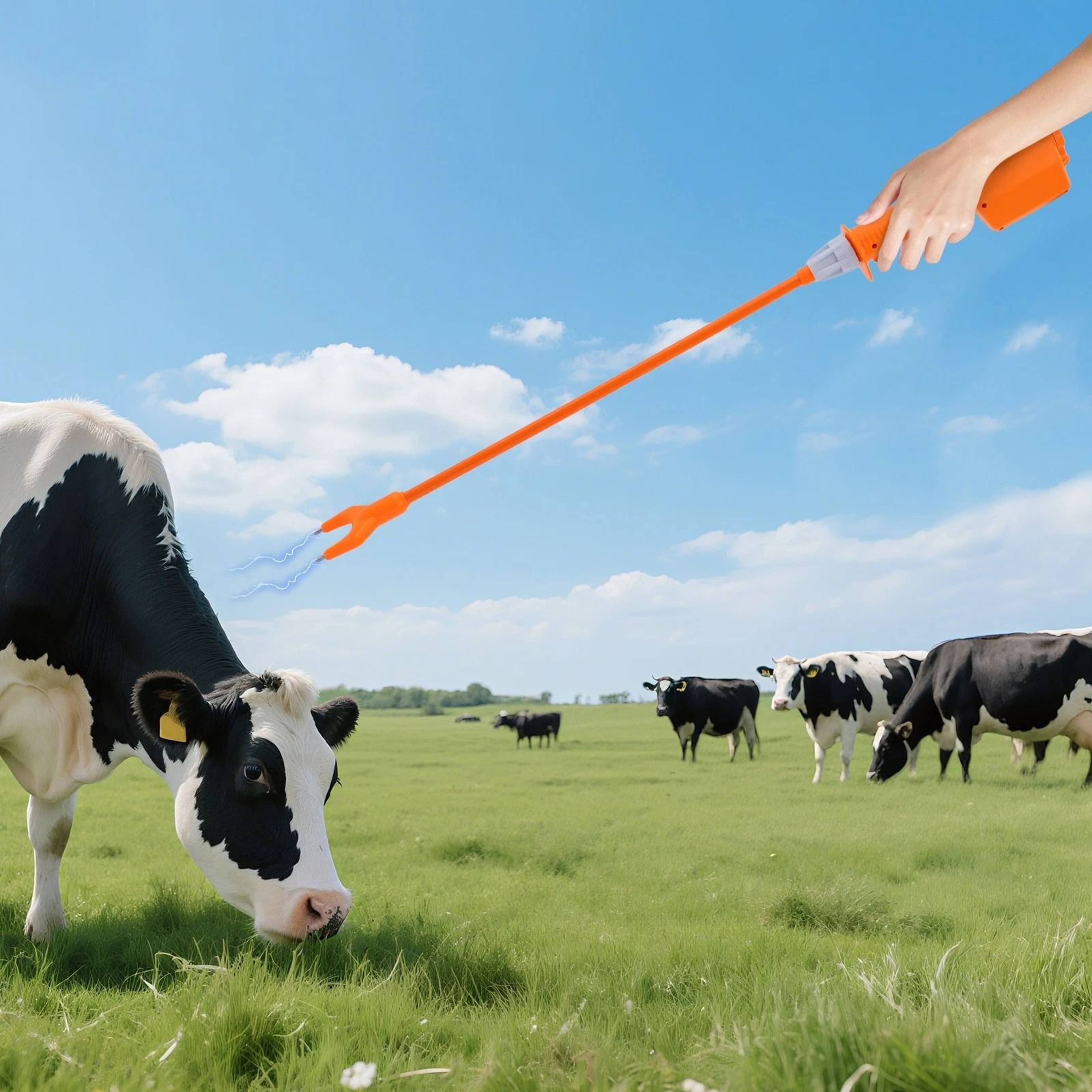 Electric Cattle Prod Stick Efficient Livestock Herding Tool For Farm Management 4