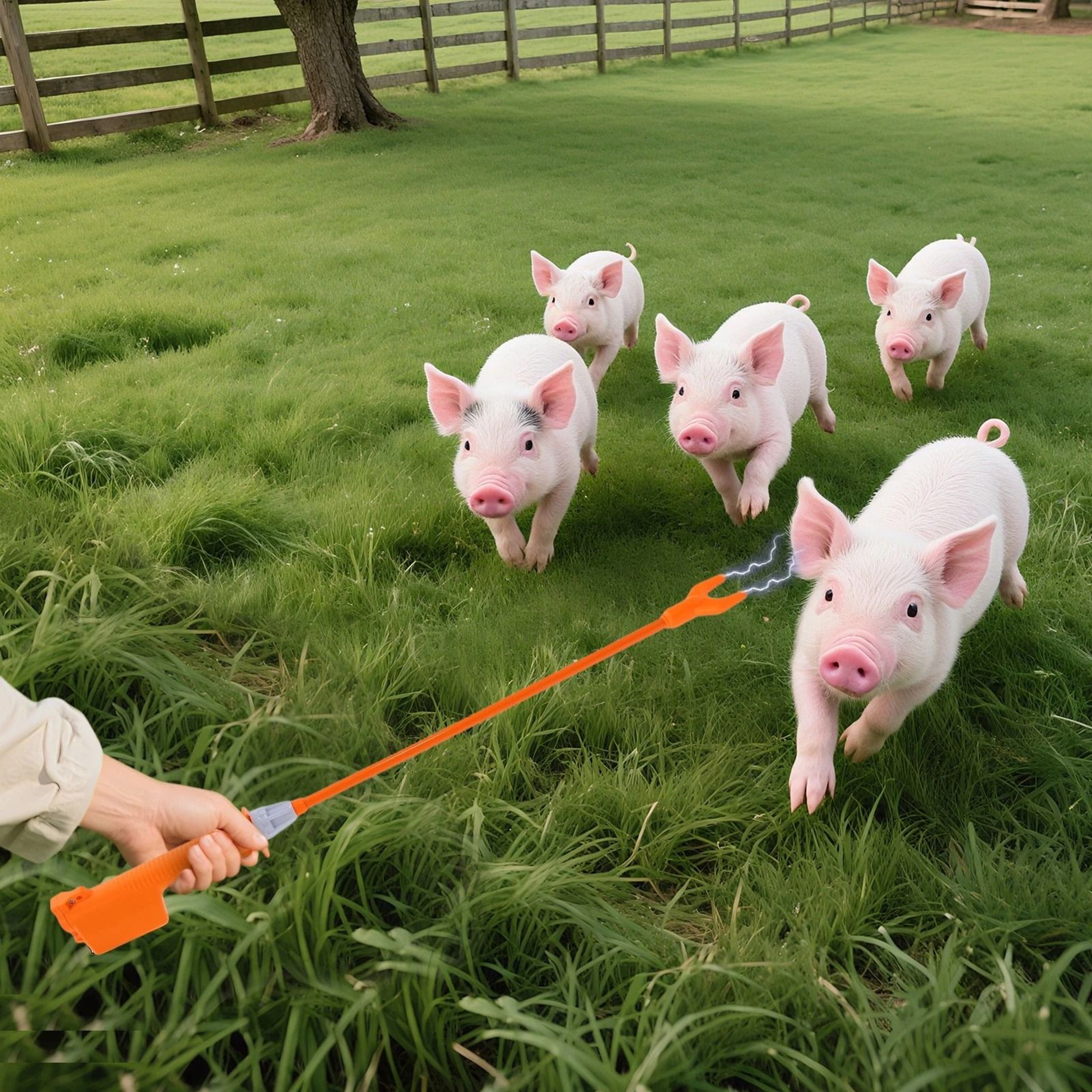 Electric Cattle Prod Stick Efficient Livestock Herding Tool For Farm Management 7
