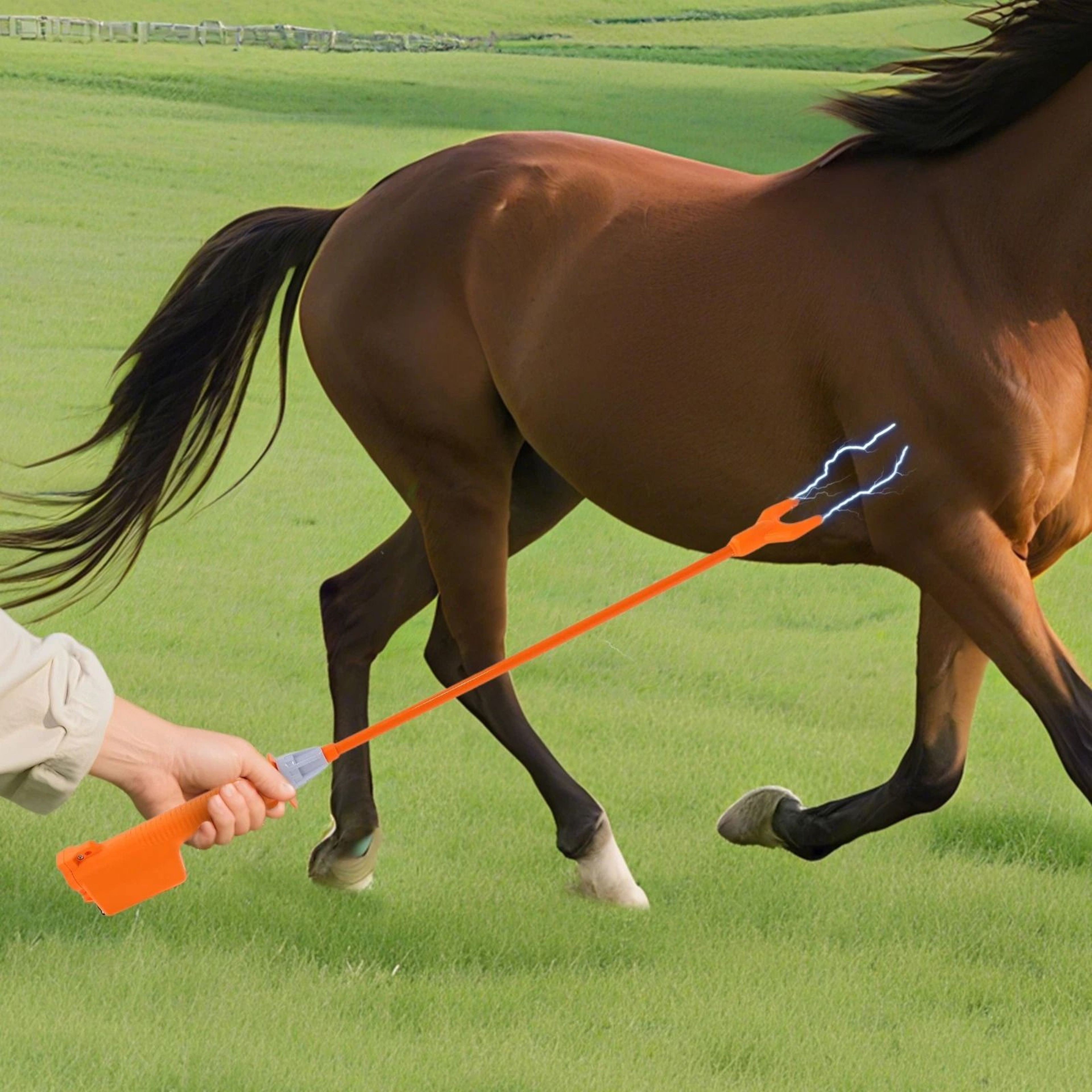 Electric Cattle Prod Stick Efficient Livestock Herding Tool For Farm Management 0