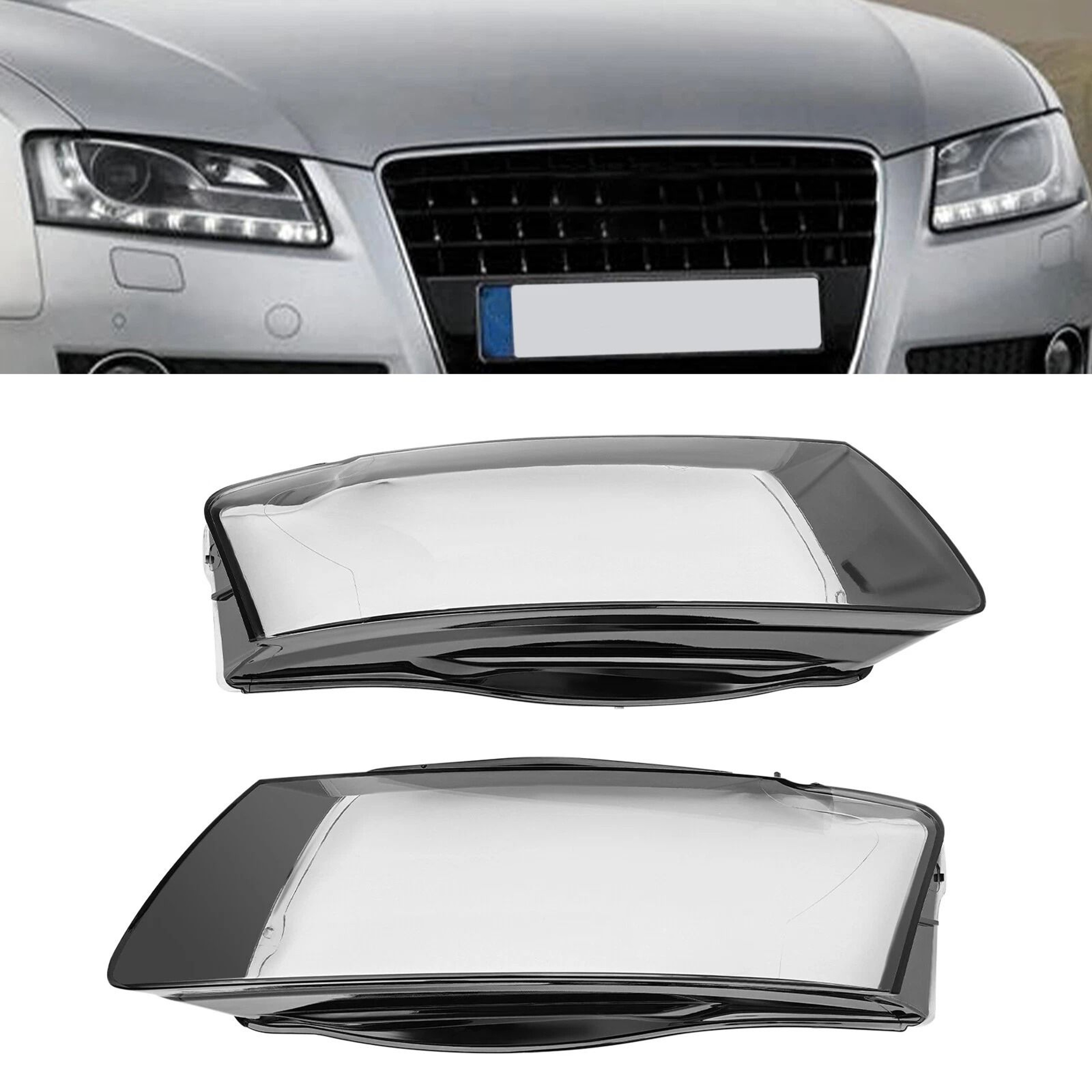 Premium Direct Fit Headlight Lens Covers For Audi A5 S5 RS5 0