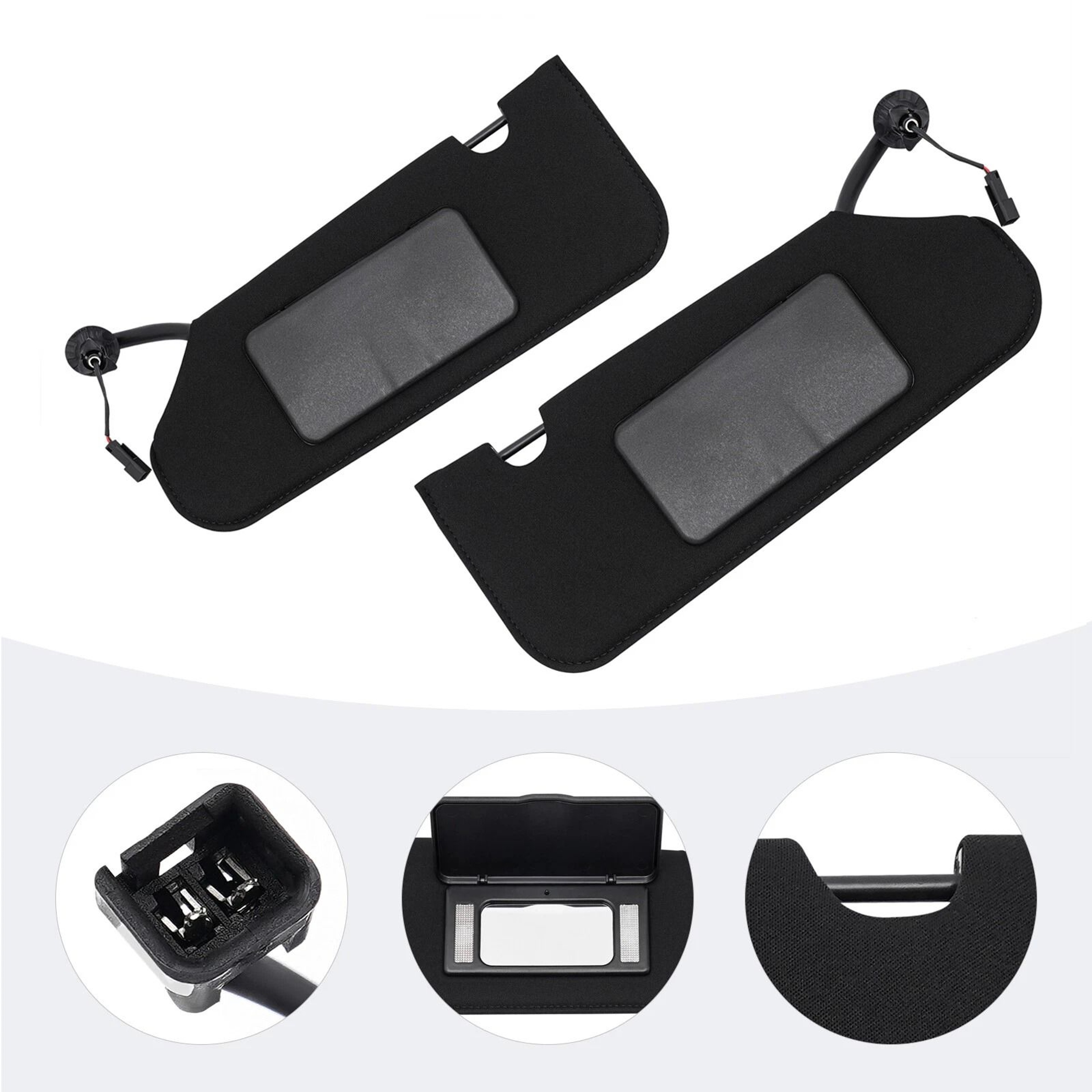 Chevrolet C6 Corvette Sun Visor Replacement Set With LED Lights Driver  Passenger Fit 15