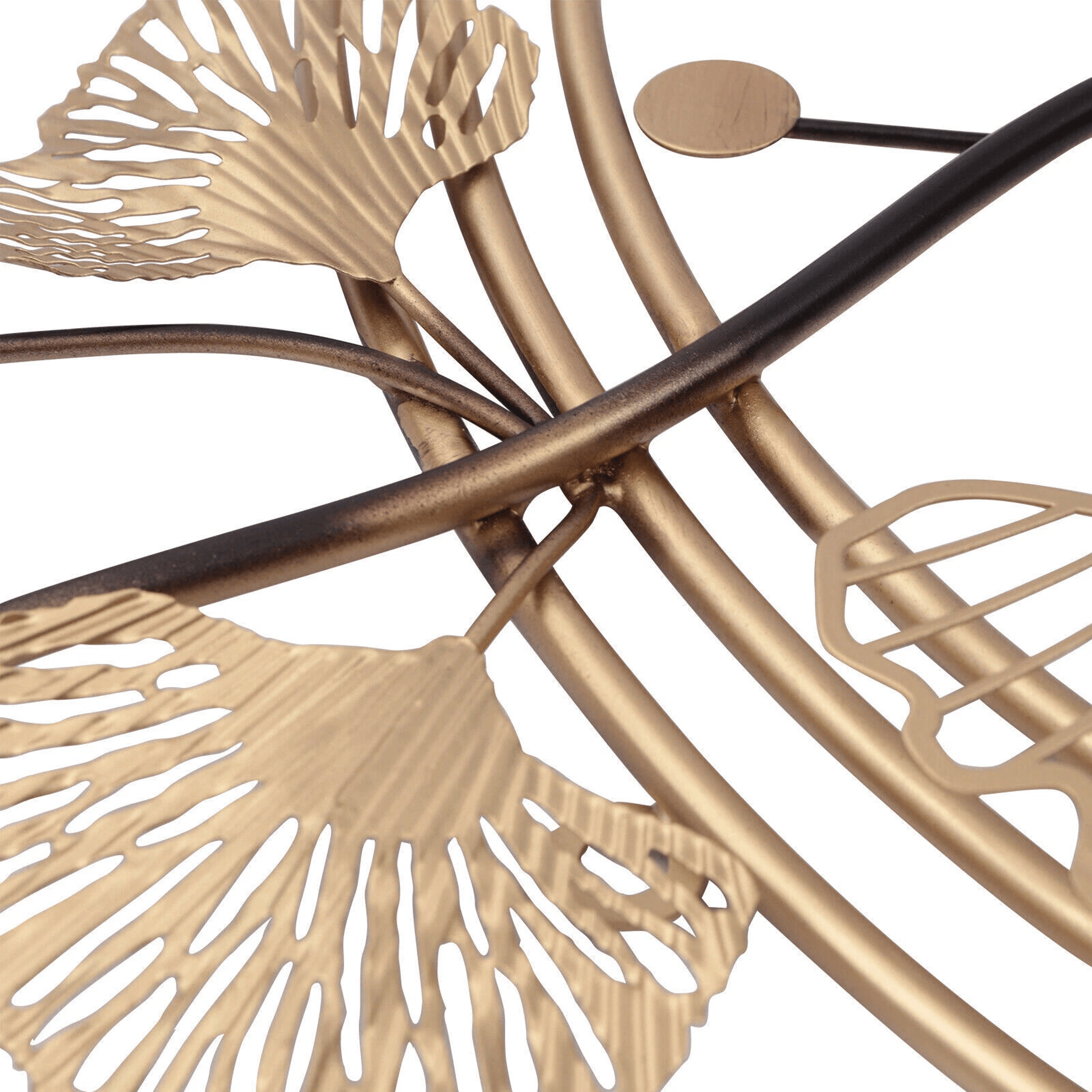 Ginkgo Leaf Wall Art Metal 3D Wall Sculpture For Luxury Home Decor 2