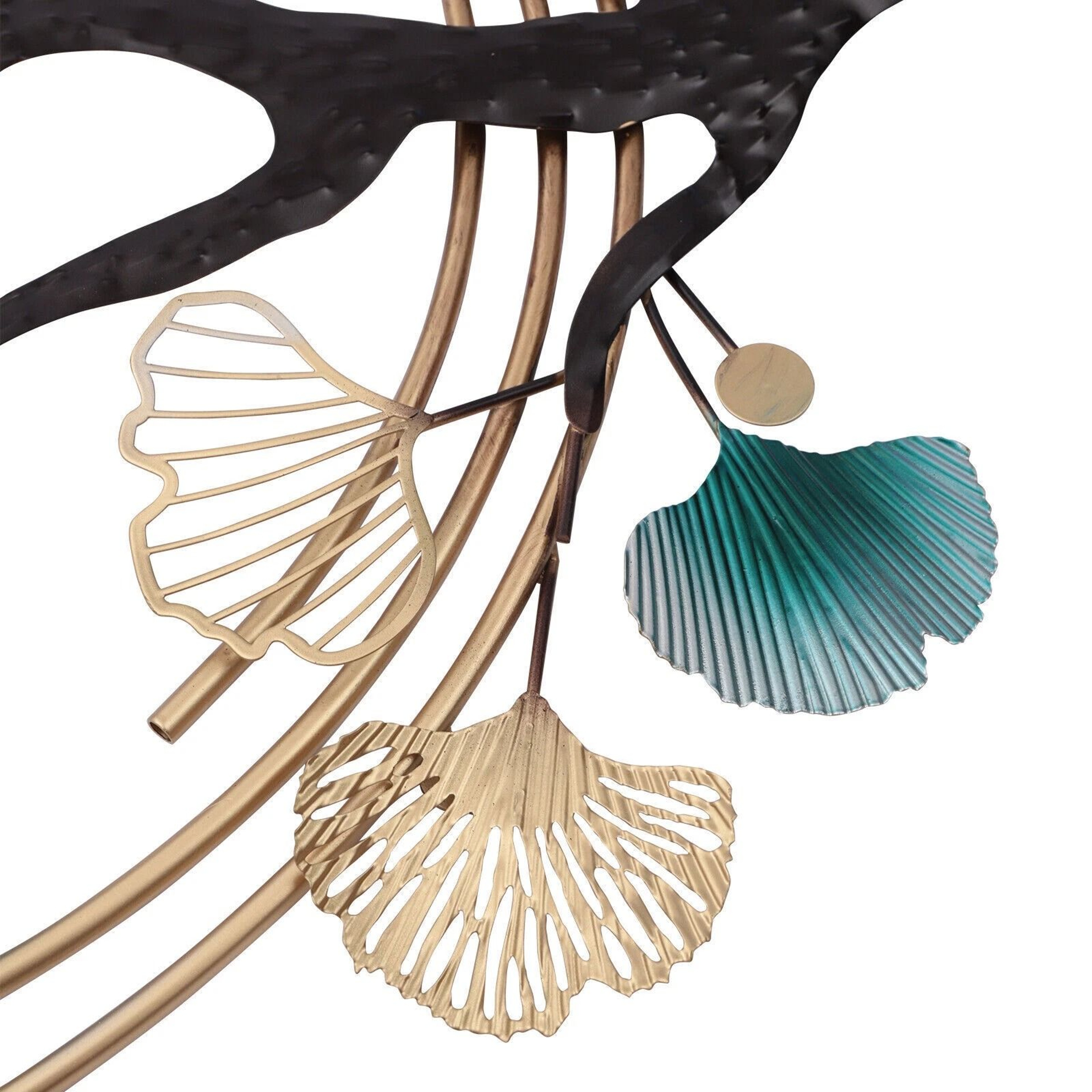 Ginkgo Leaf Wall Art Metal 3D Wall Sculpture For Luxury Home Decor 7