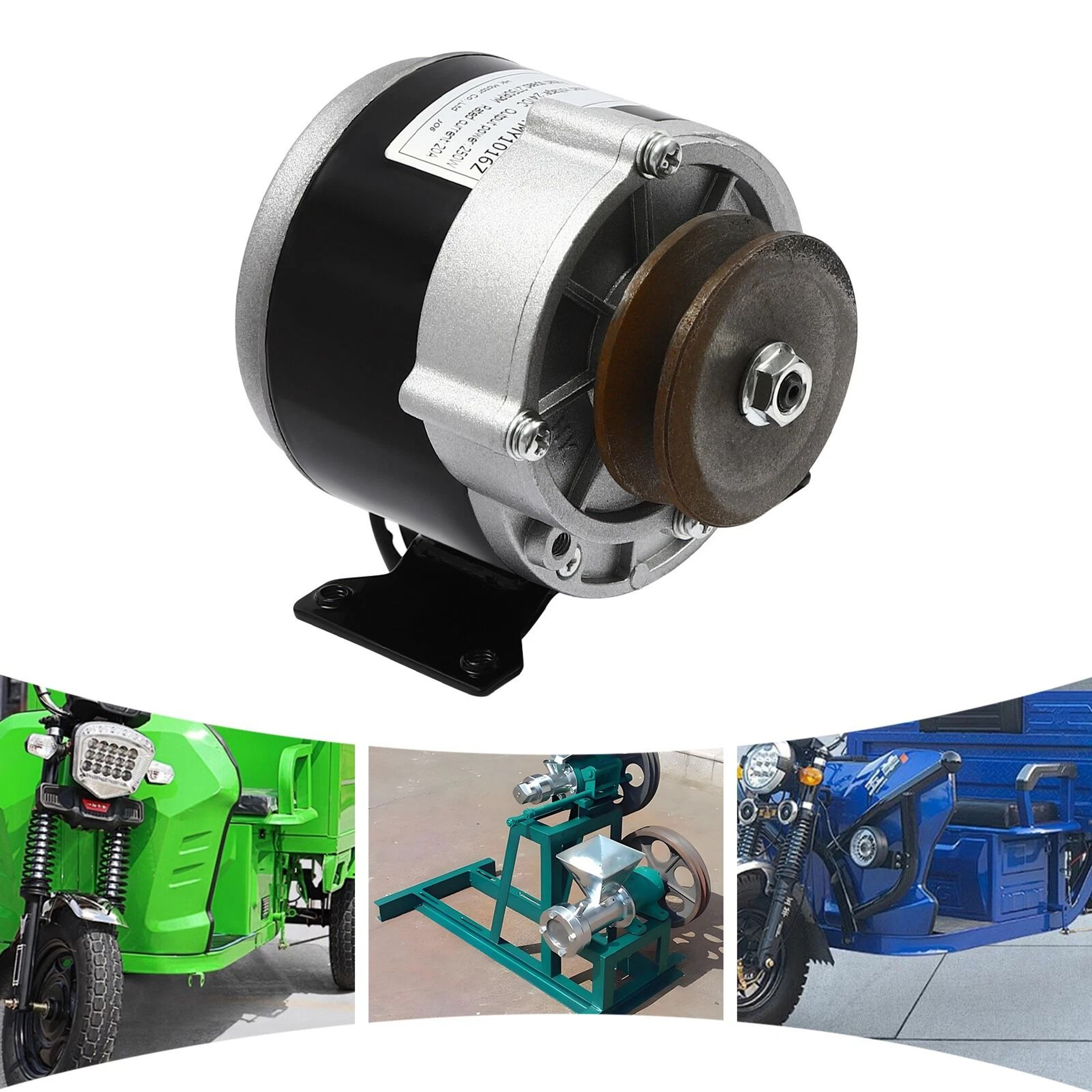 DC Gear Reduction Motor With Belt Pulley For Scooters E Bikes And DIY Power Projects 8