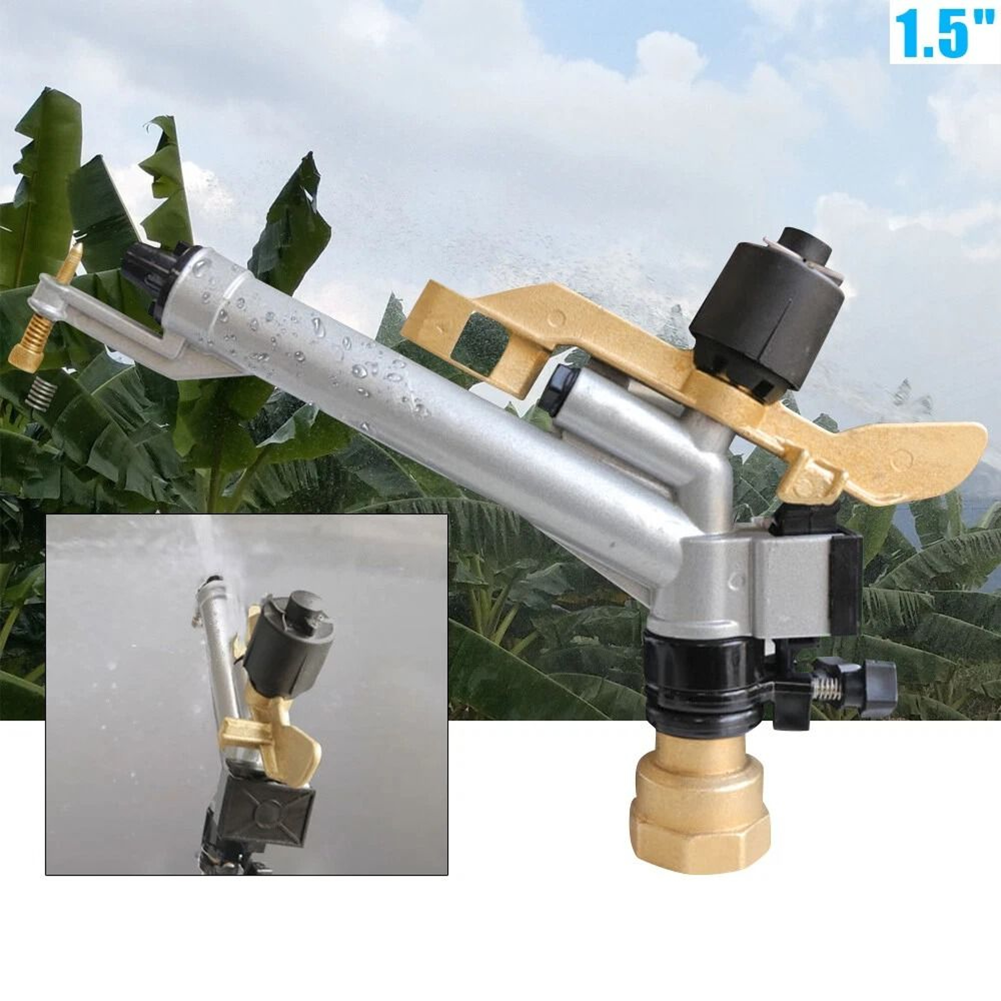 Rain Spray Gun Adjustable Impact Sprinkler For Large Area Irrigation 11