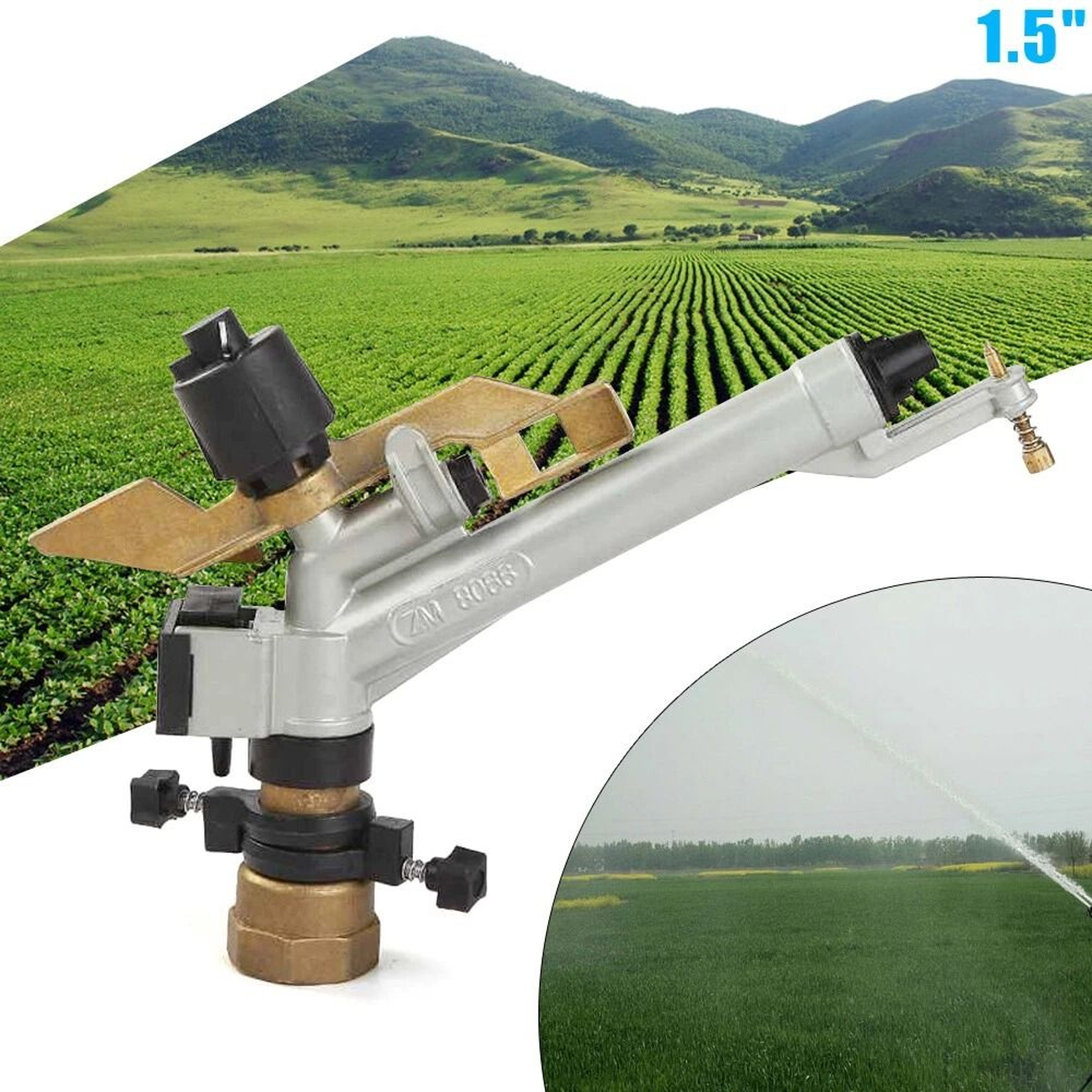 Rain Spray Gun Adjustable Impact Sprinkler For Large Area Irrigation 8