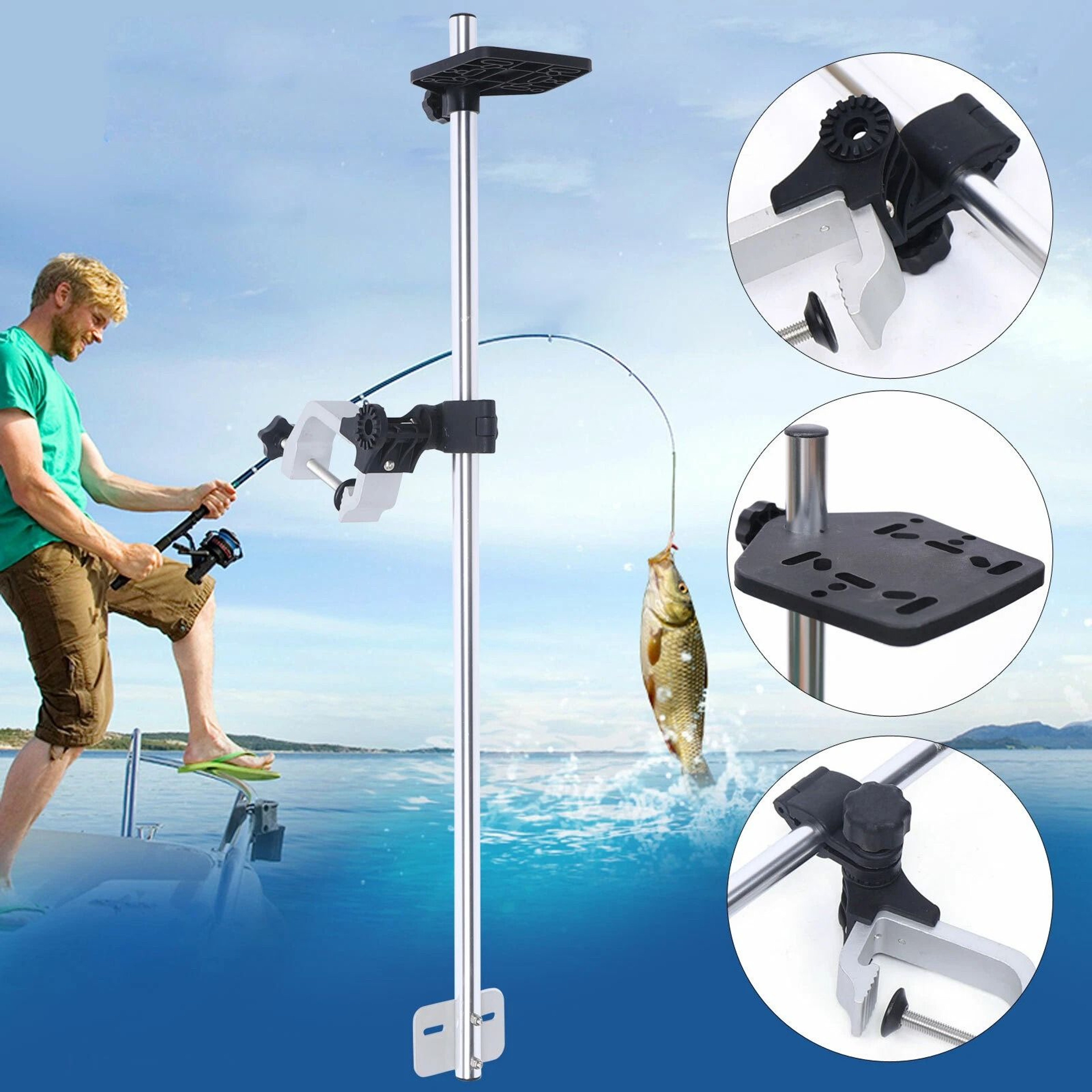 Universal Portable Transducer Bracket With Adjustable Fishfinder Mount 0