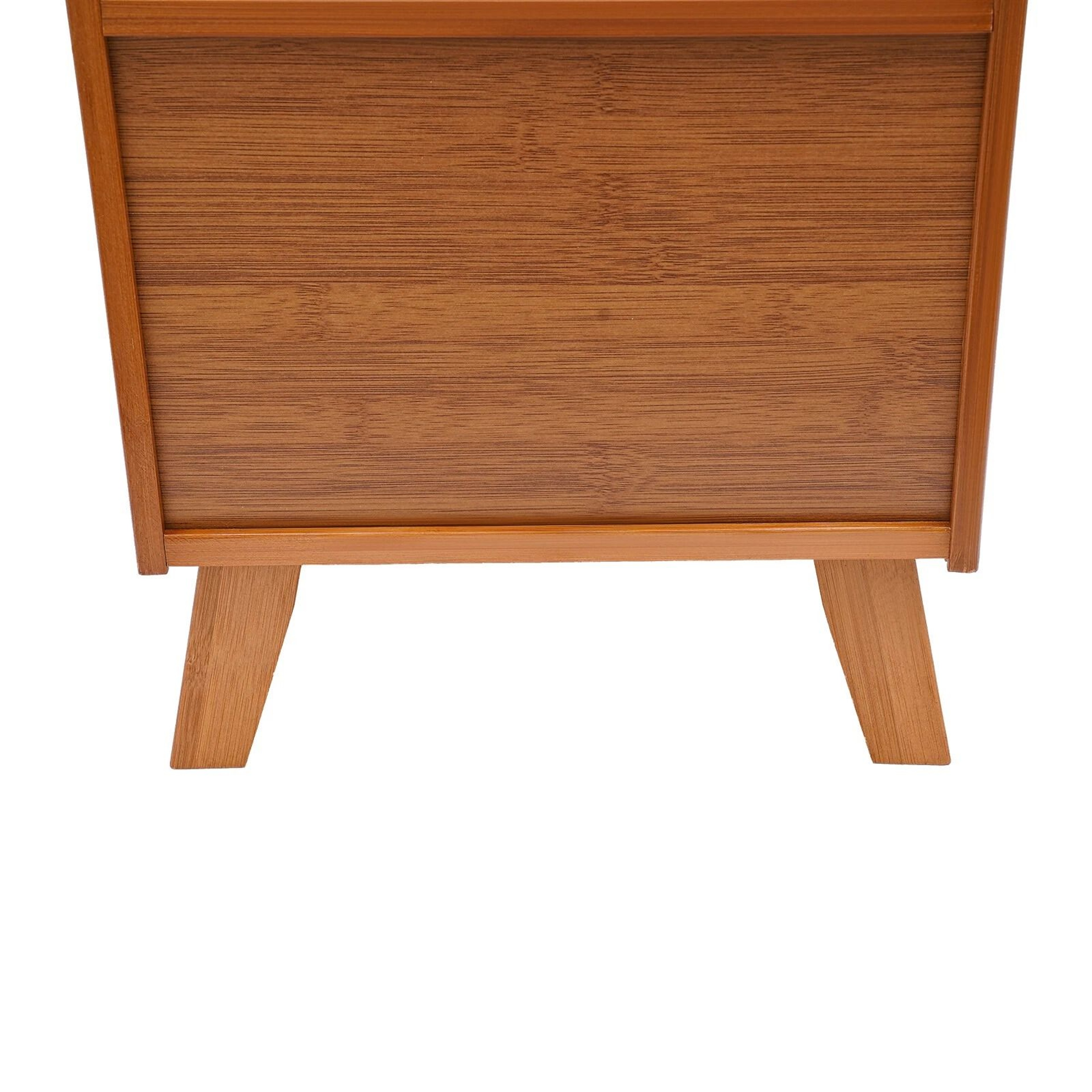 Bamboo Storage Cabinet With Drawers Freestanding Bathroom Organizer Cupboard 4