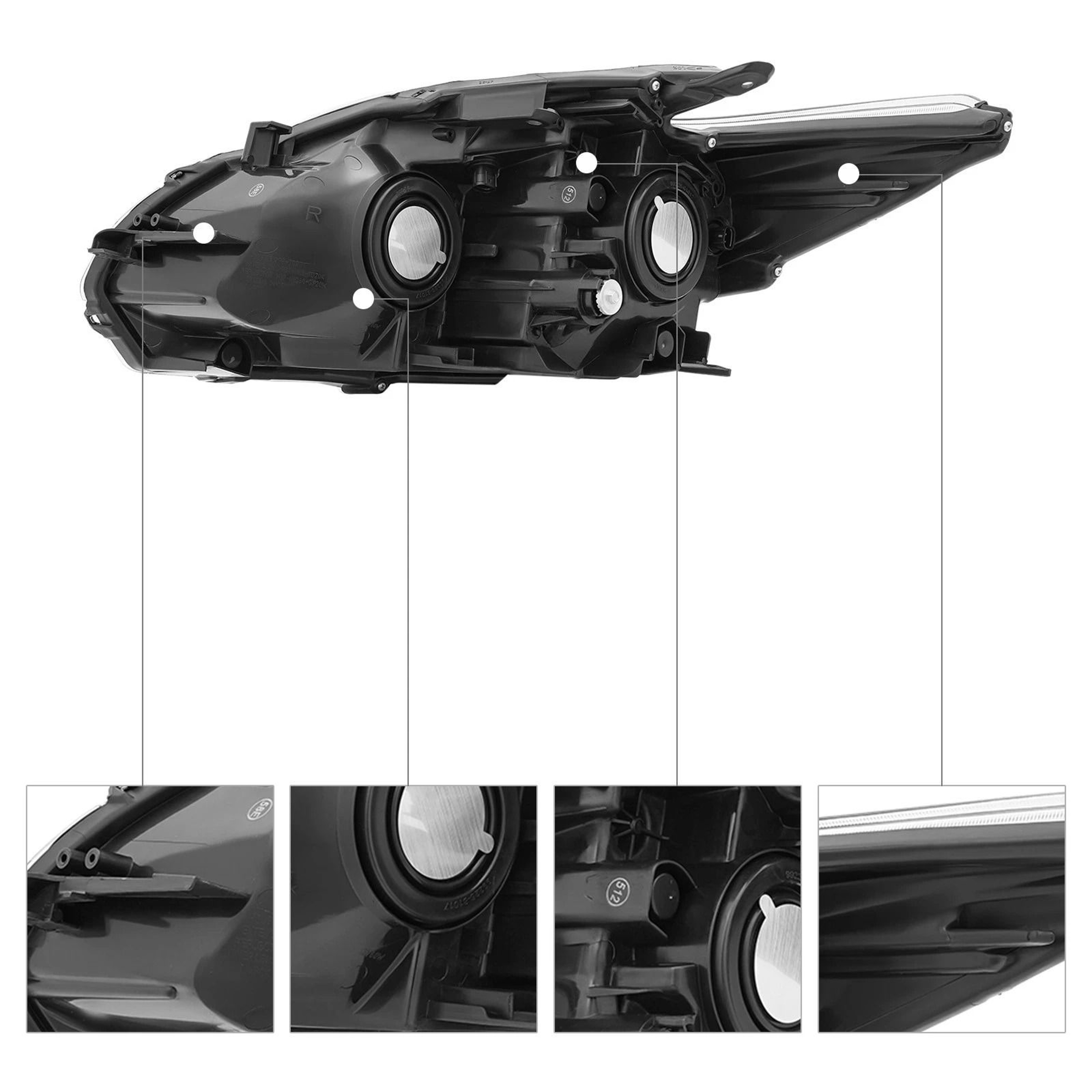 Toyota Prius Right Passenger Halogen Headlight Replacement Direct Fit RH 6