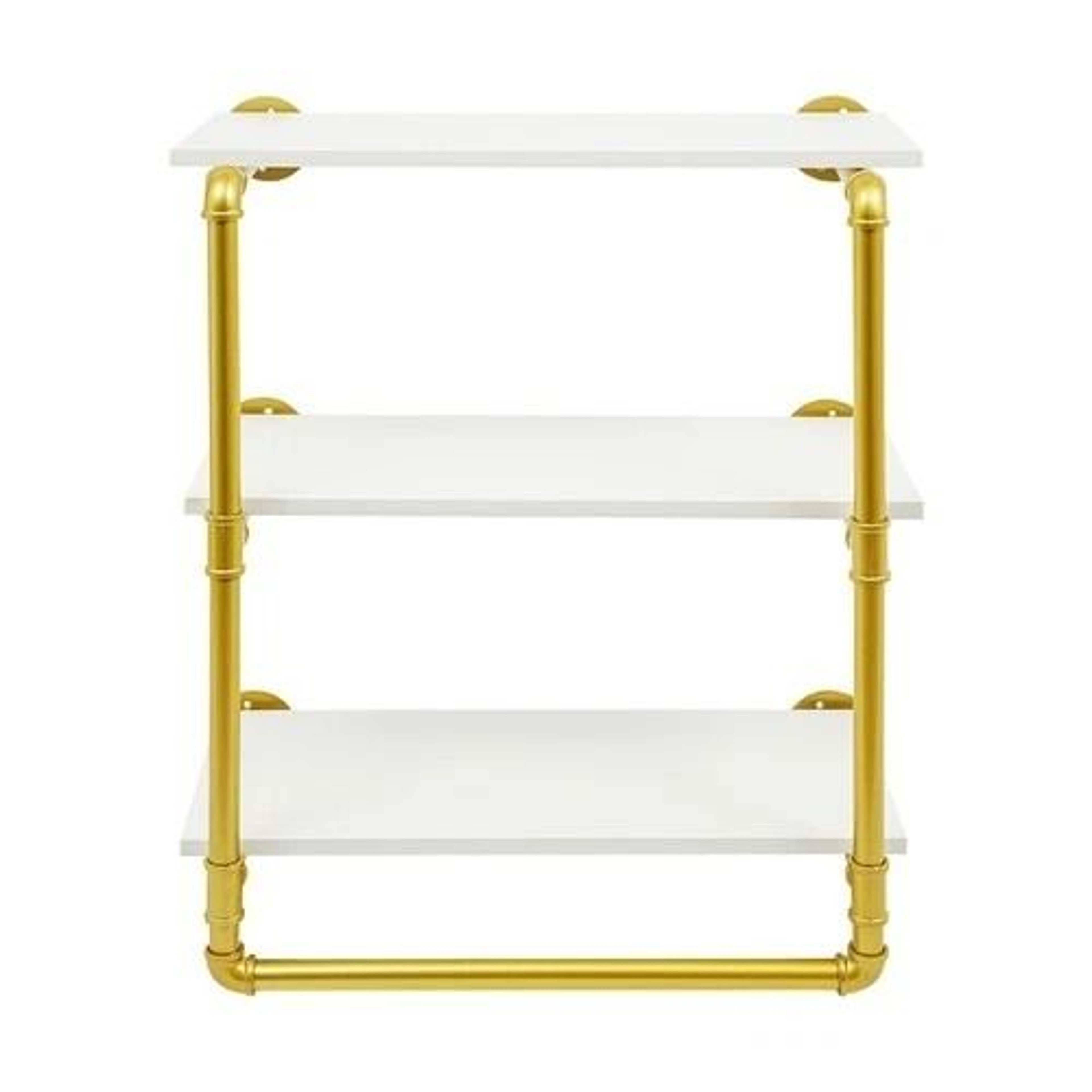 Industrial Pipe Clothing Rack Wall Mounted Clothes Rack With Shelves 12