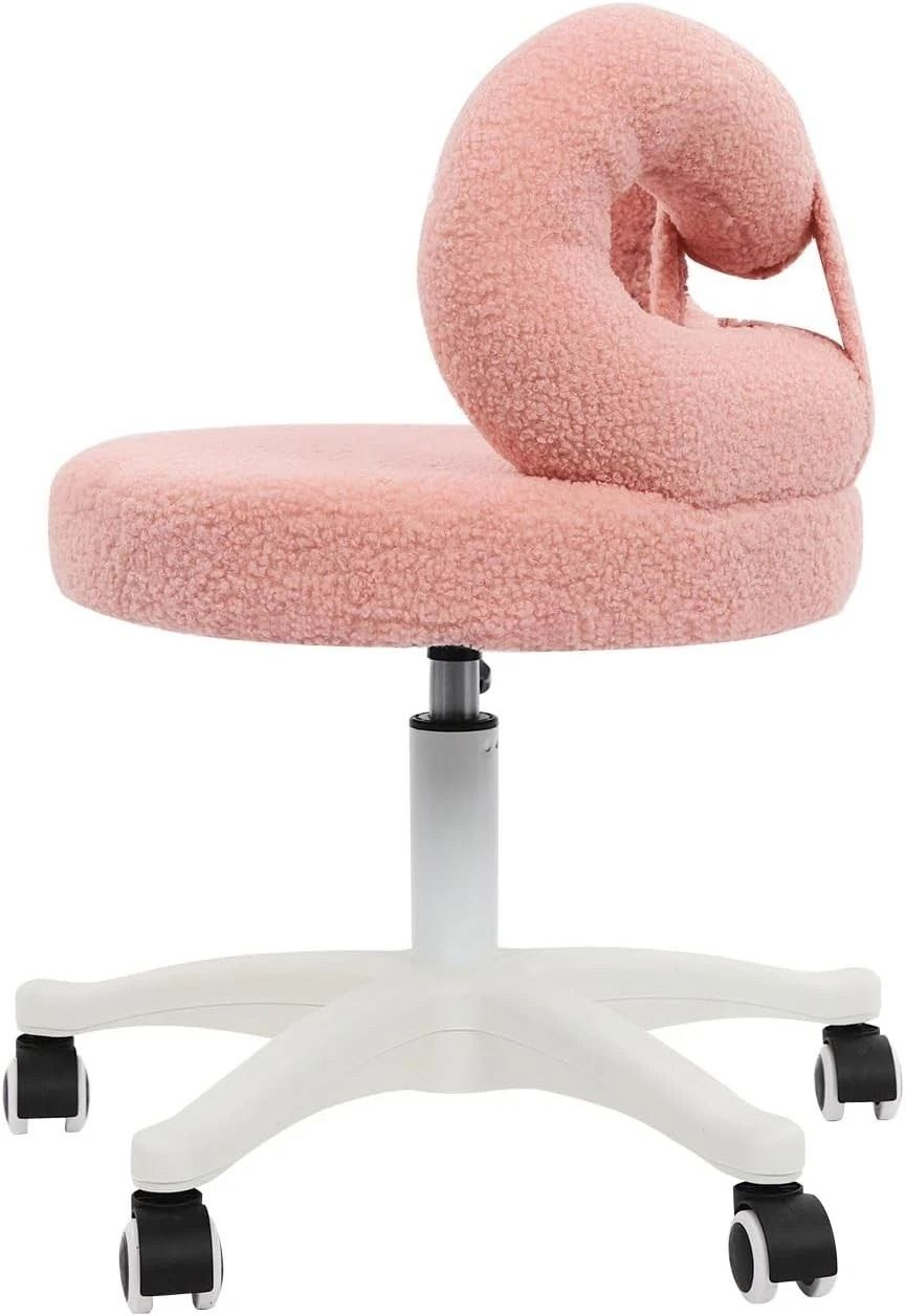 Stylish Pink Swivel Desk Chair Adjustable Office  Computer Desk Chair For Home And Workspaces 3