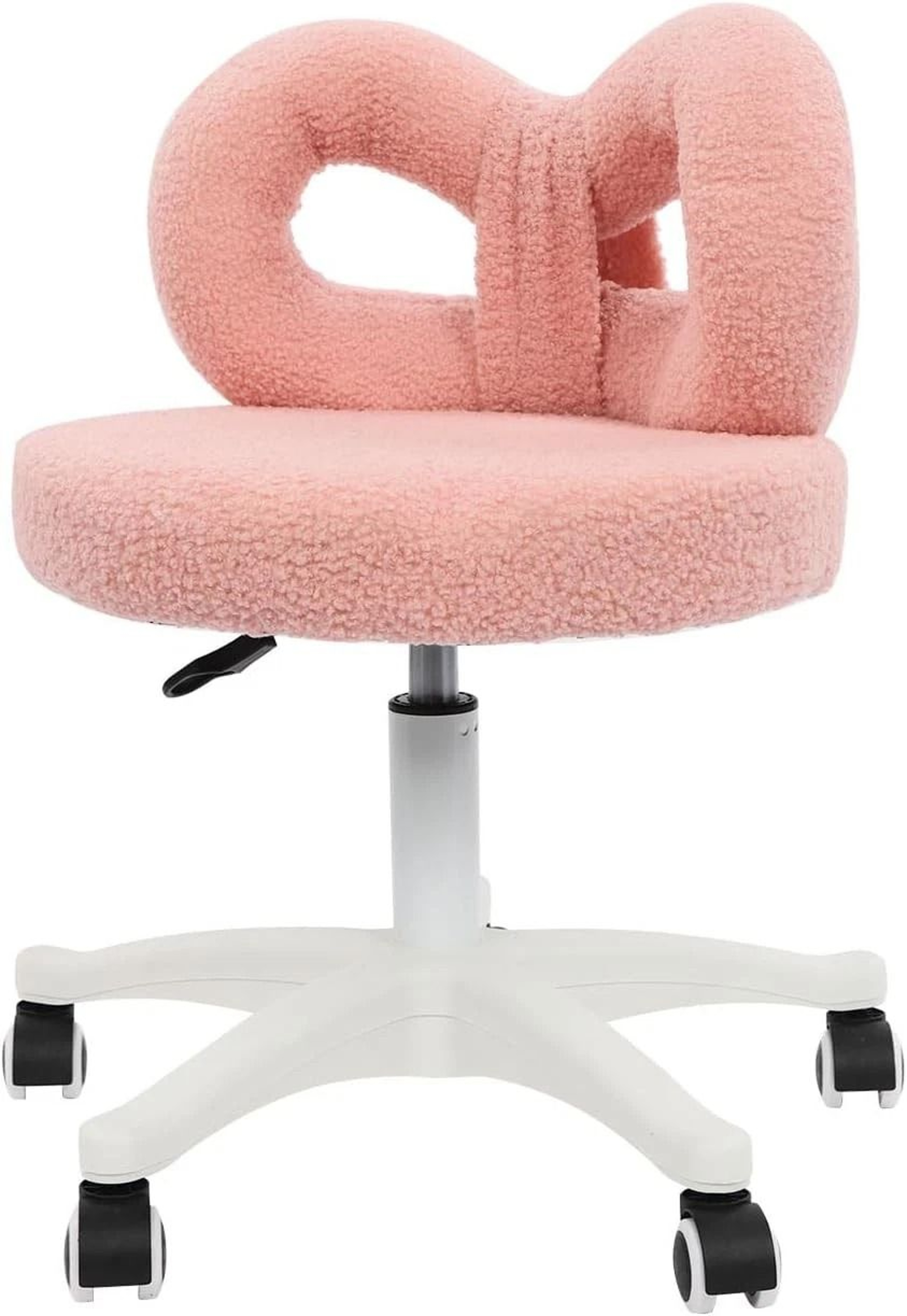 Stylish Pink Swivel Desk Chair Adjustable Office  Computer Desk Chair For Home And Workspaces 5
