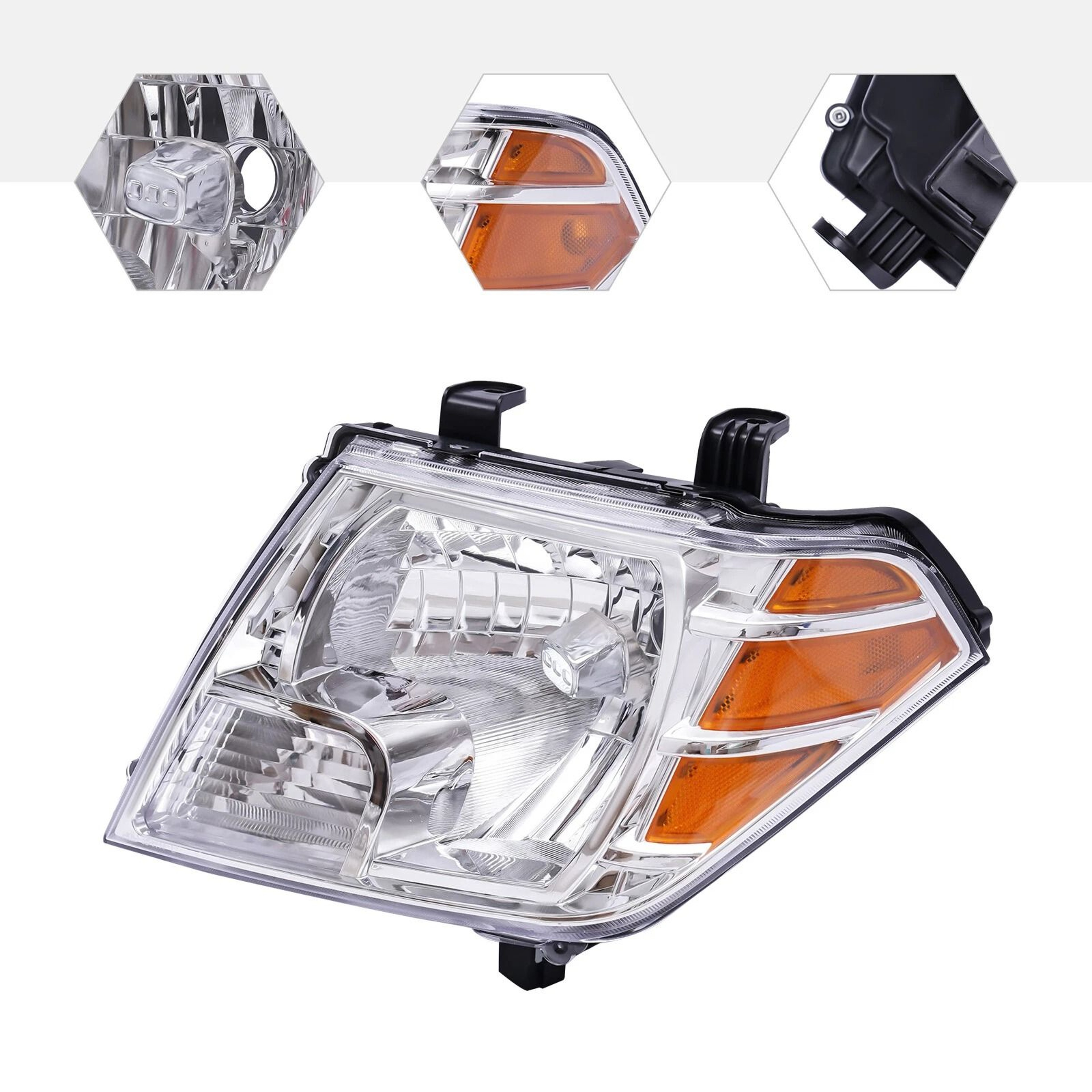 Premium Left Front Halogen Headlight Assembly For Nissan Frontier 15