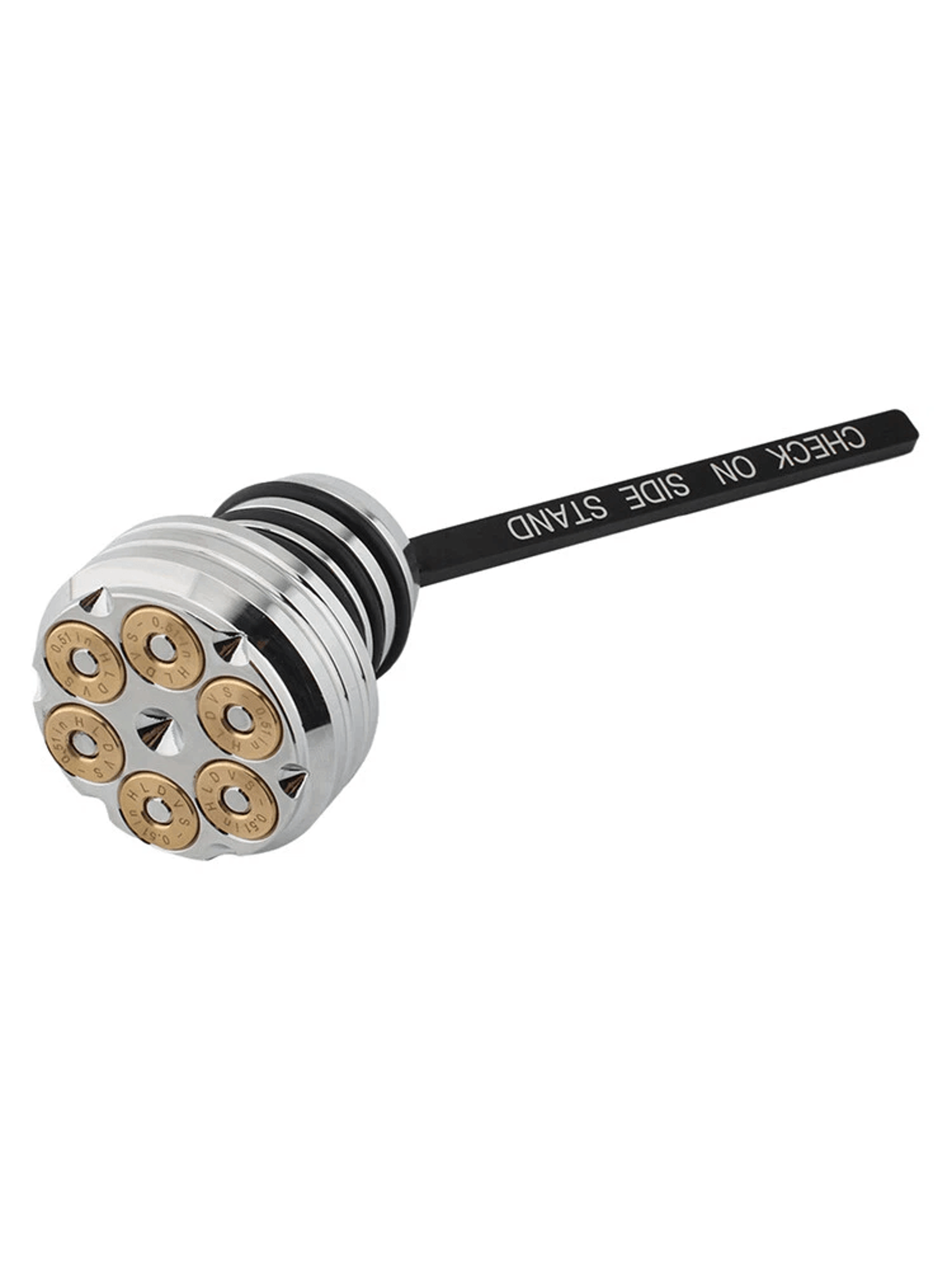 Premium Oil Dipstick Cap Plug Replacement For Harley Softail Silver 3