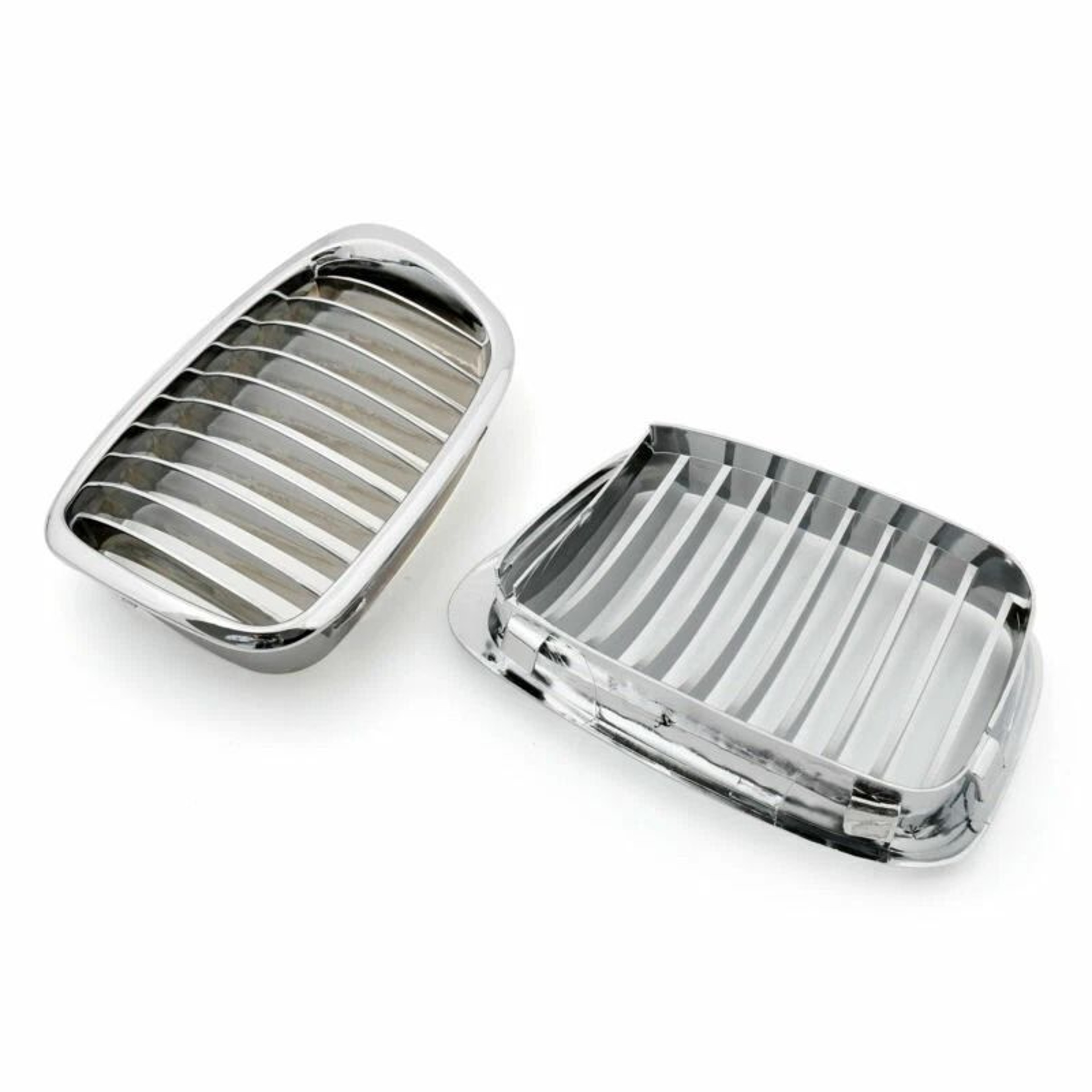 Premium Chrome Front Kidney Grille Mesh Direct Fit BMW E39 5 Series Grille Replacement 2