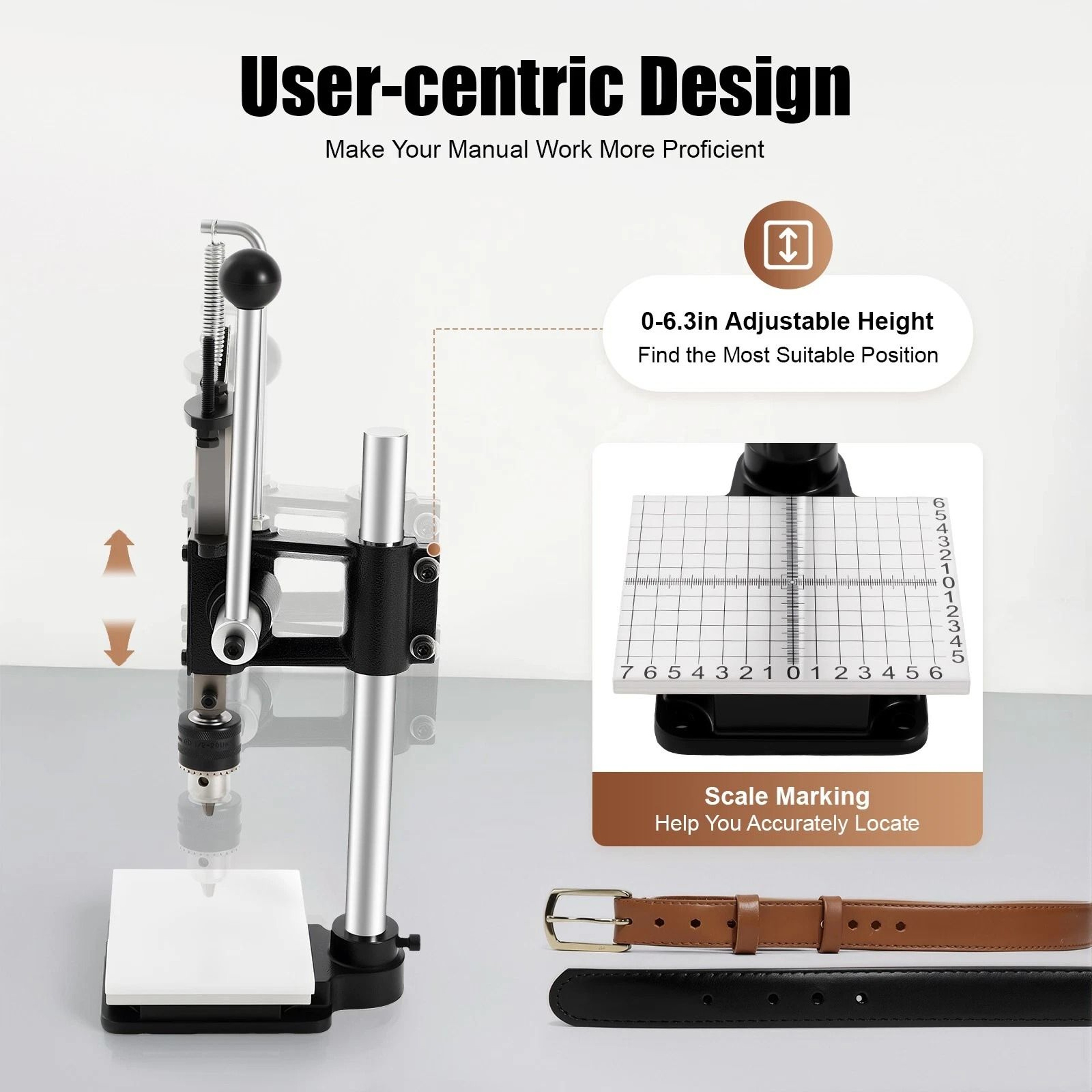 Professional Leather Embossing Machine Manual Stamping Press For Logo Marking Punching  Crafting 5