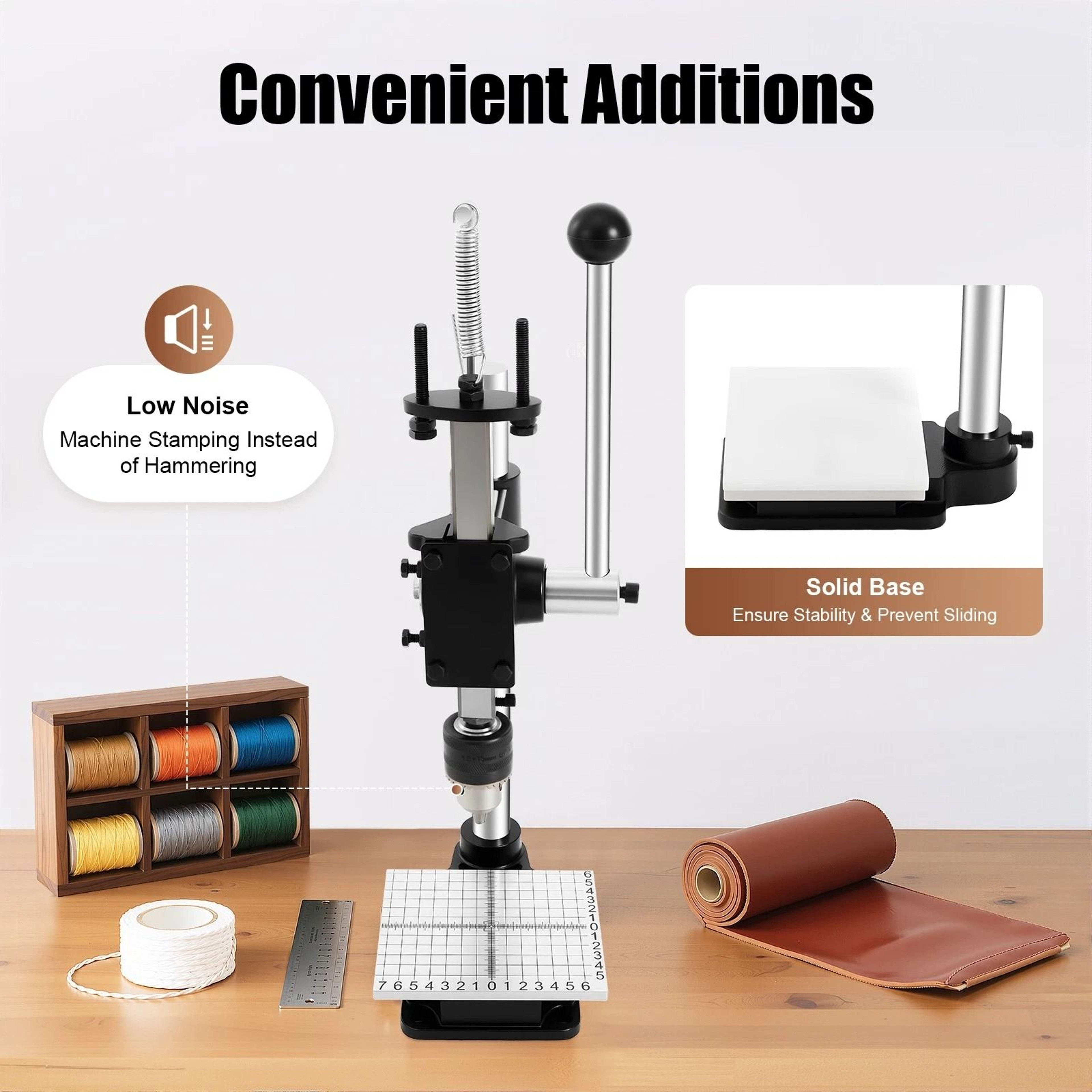 Professional Leather Embossing Machine Manual Stamping Press For Logo Marking Punching  Crafting 6