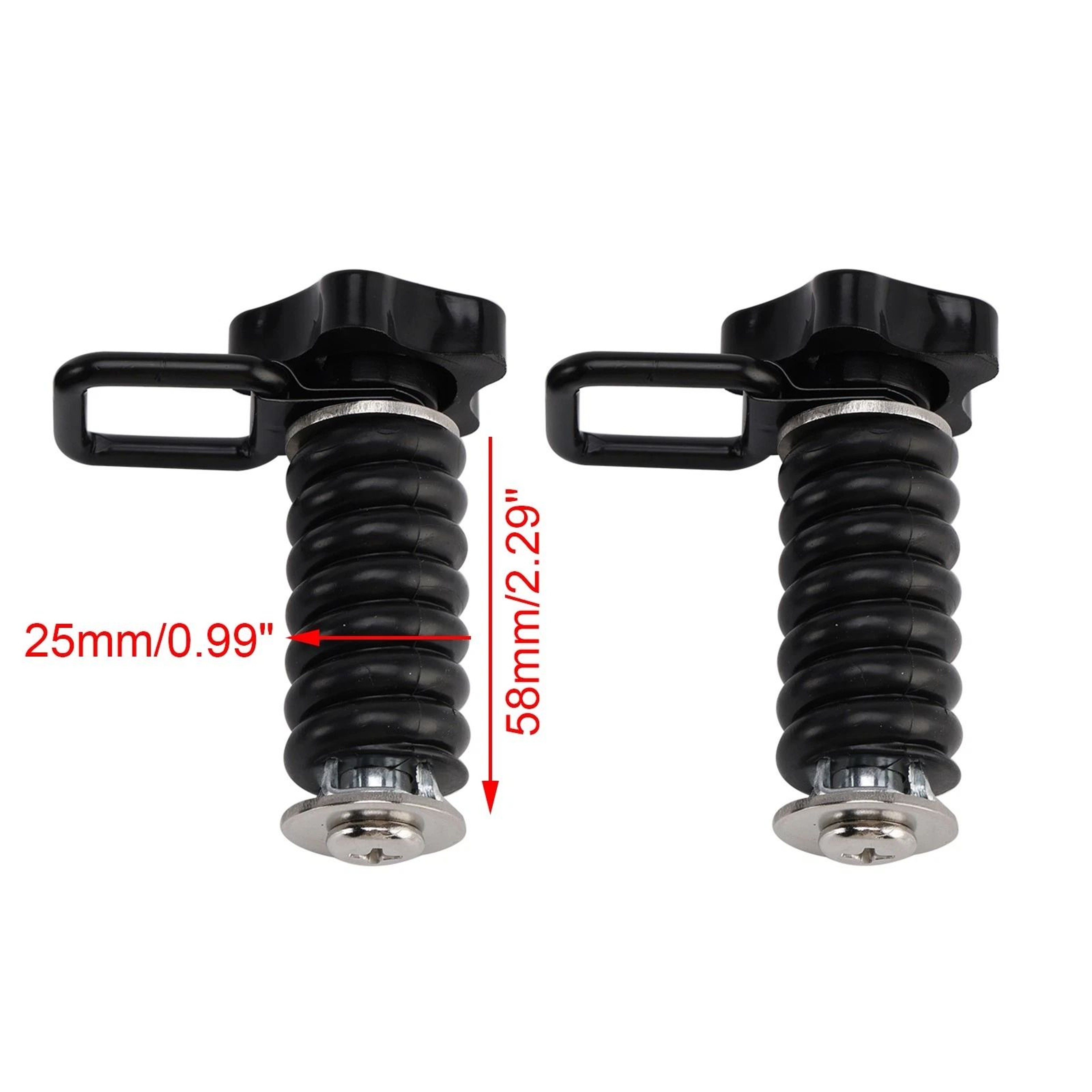Polaris RZR Tie Down Anchors With D Ring Black UTV Bed Cargo Hooks 5