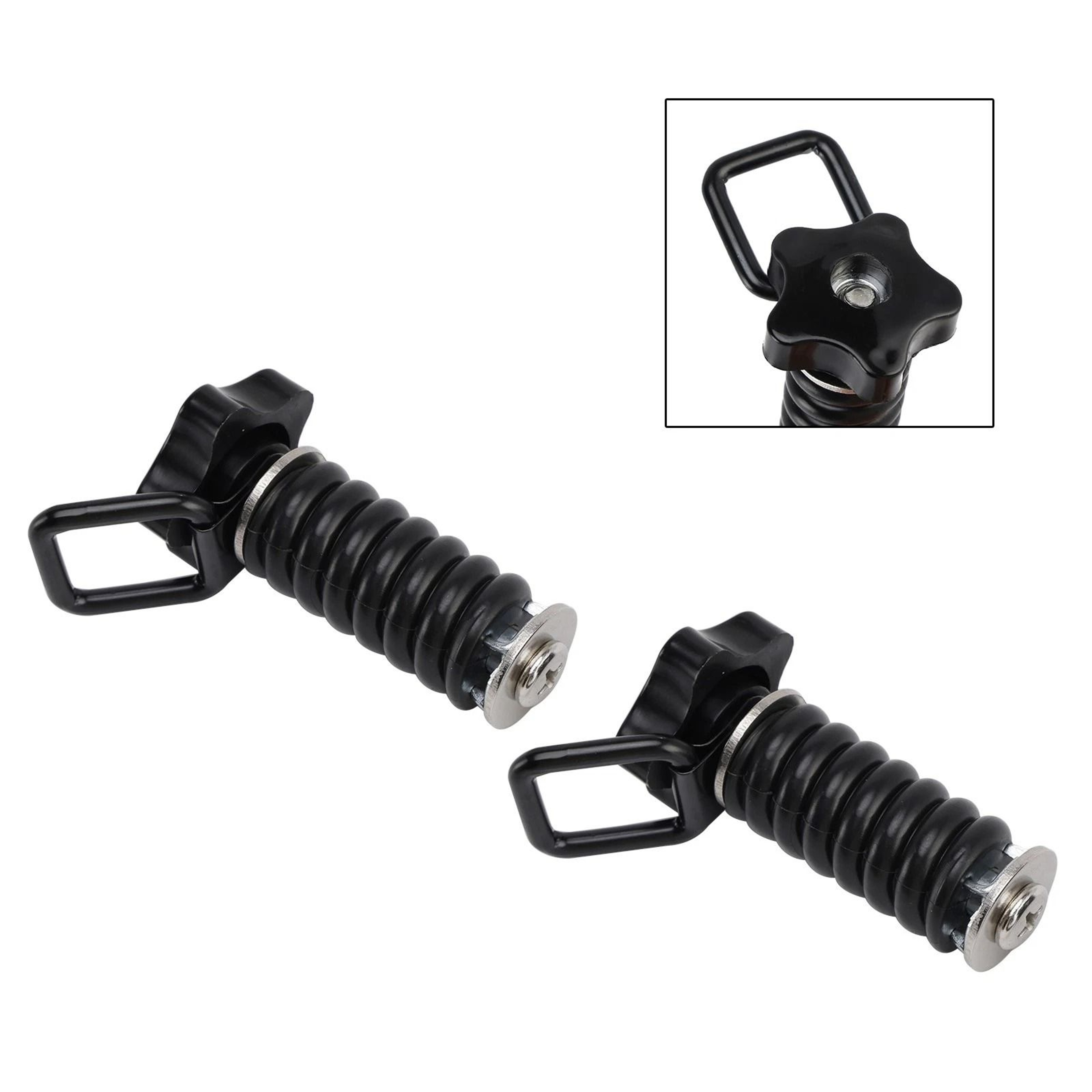 Polaris RZR Tie Down Anchors With D Ring Black UTV Bed Cargo Hooks 6