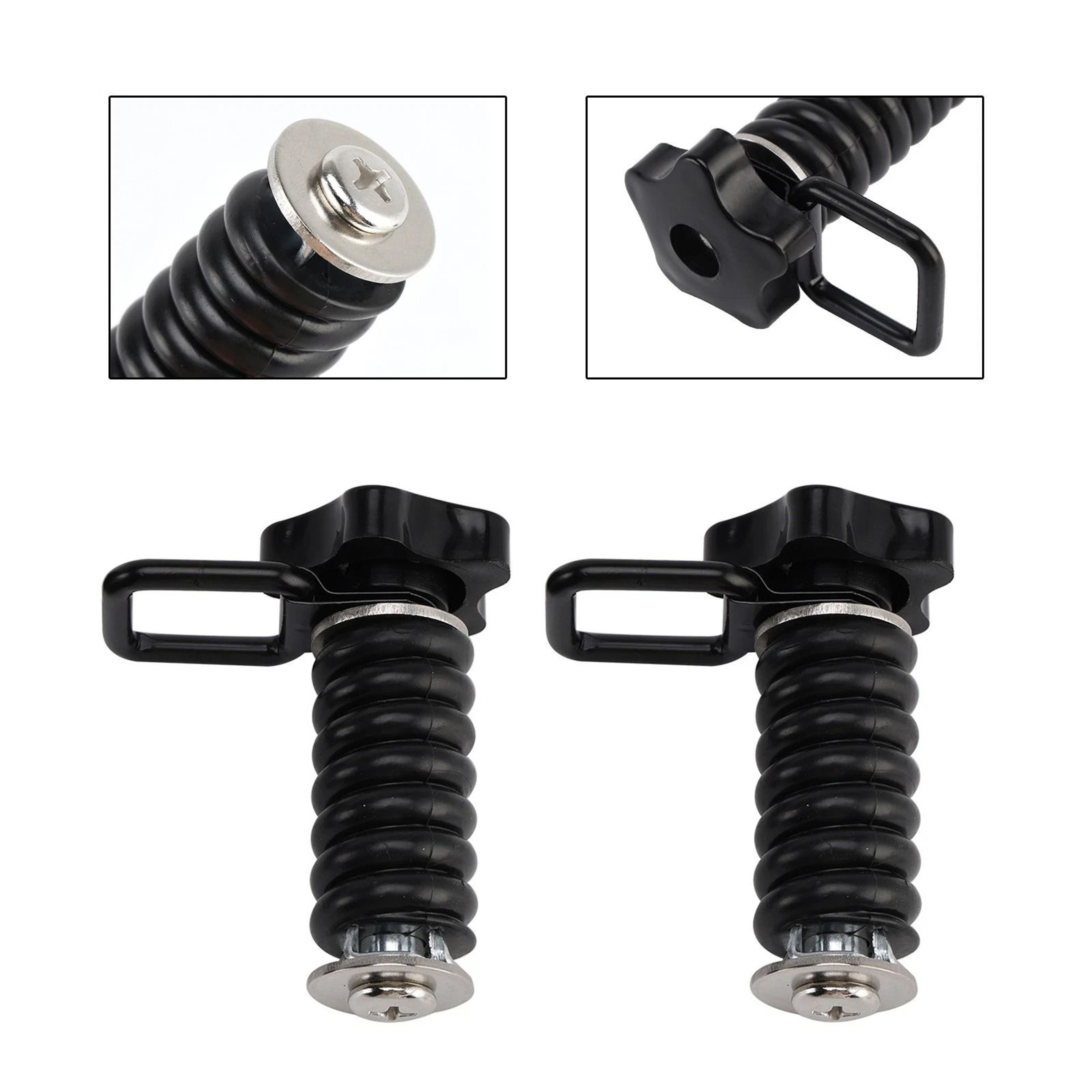 Polaris RZR Tie Down Anchors With D Ring Black UTV Bed Cargo Hooks 8