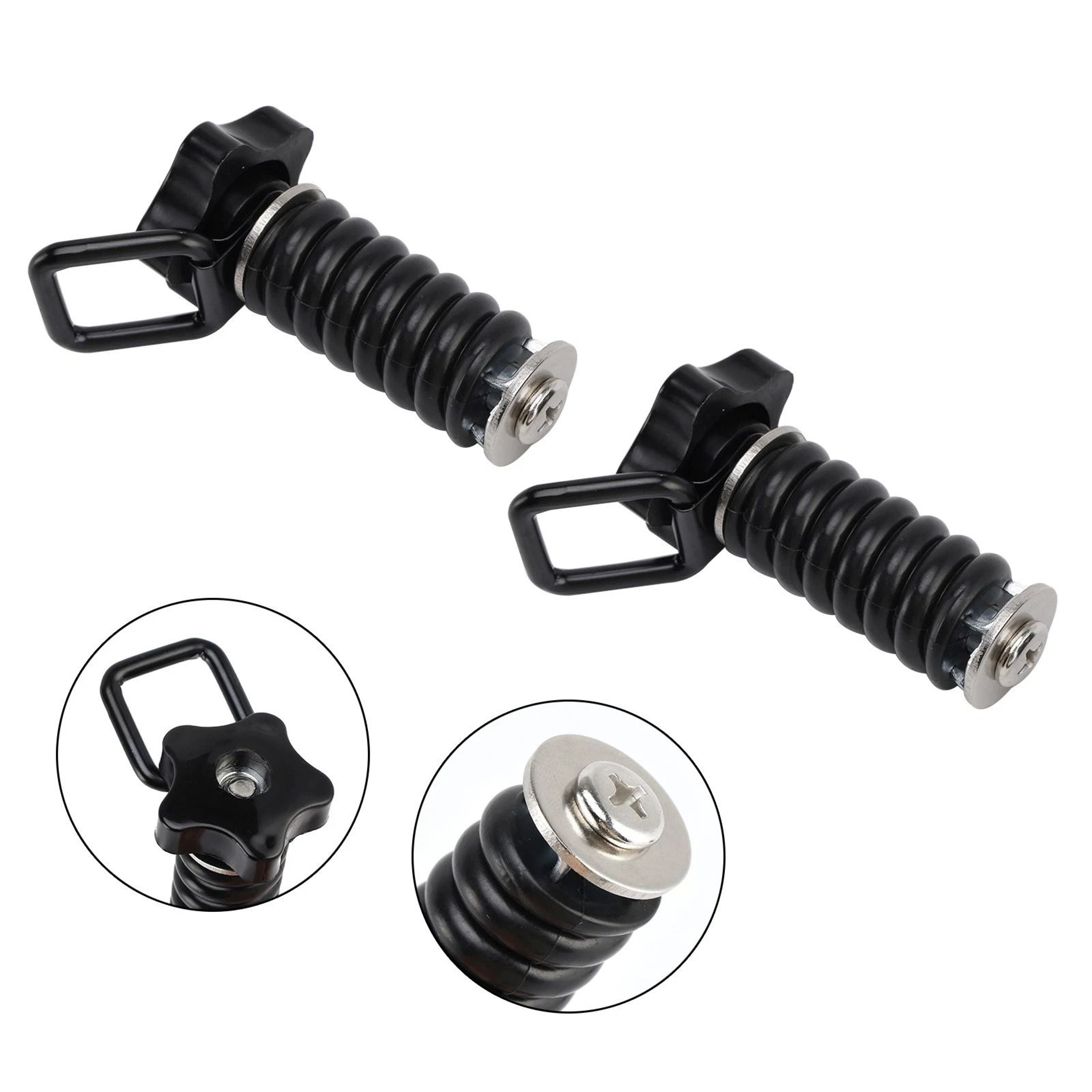 Polaris RZR Tie Down Anchors With D Ring Black UTV Bed Cargo Hooks 9