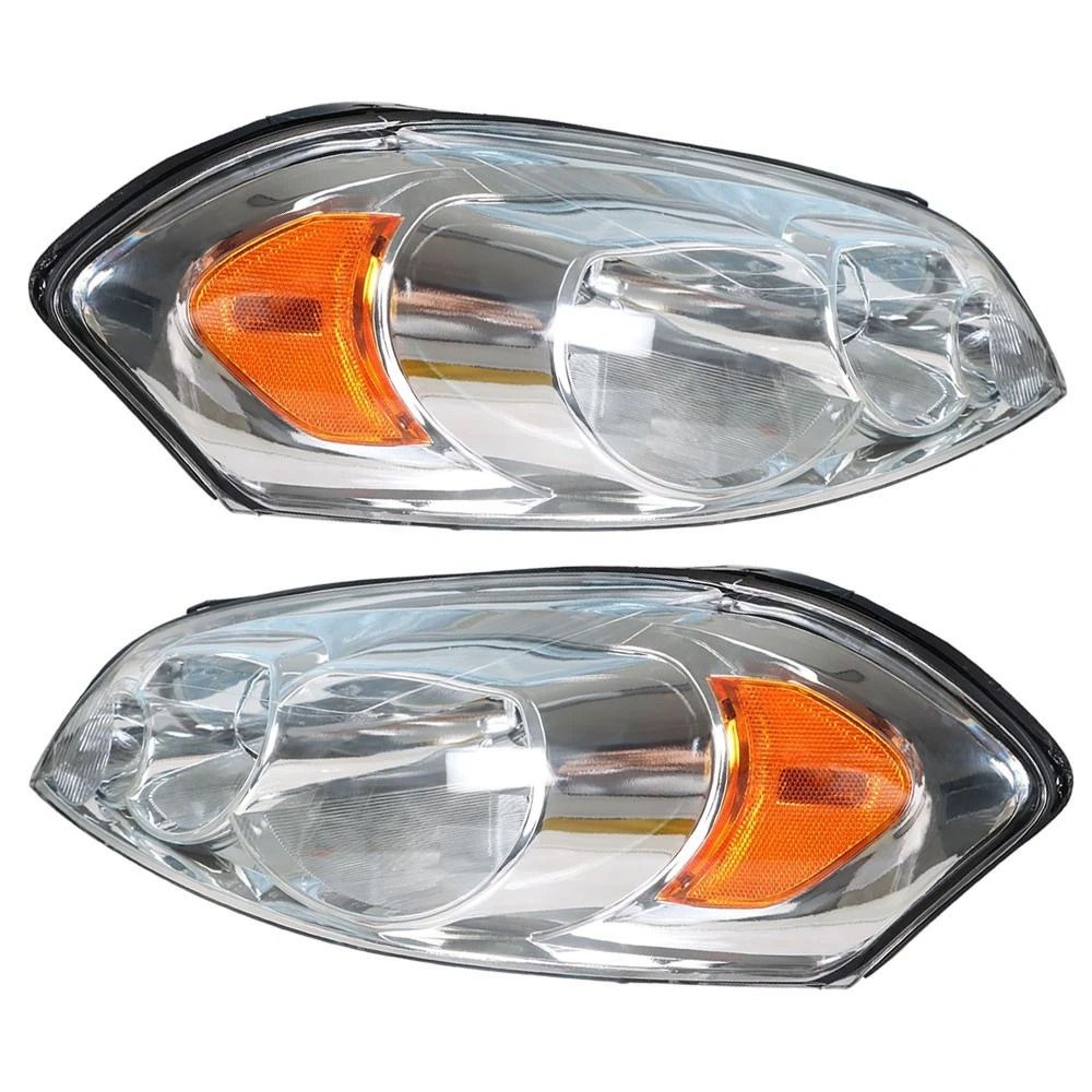 Premium Direct Fit Chevrolet Impala Headlights Assembly Halogen Chrome Front Headlight Pair 7