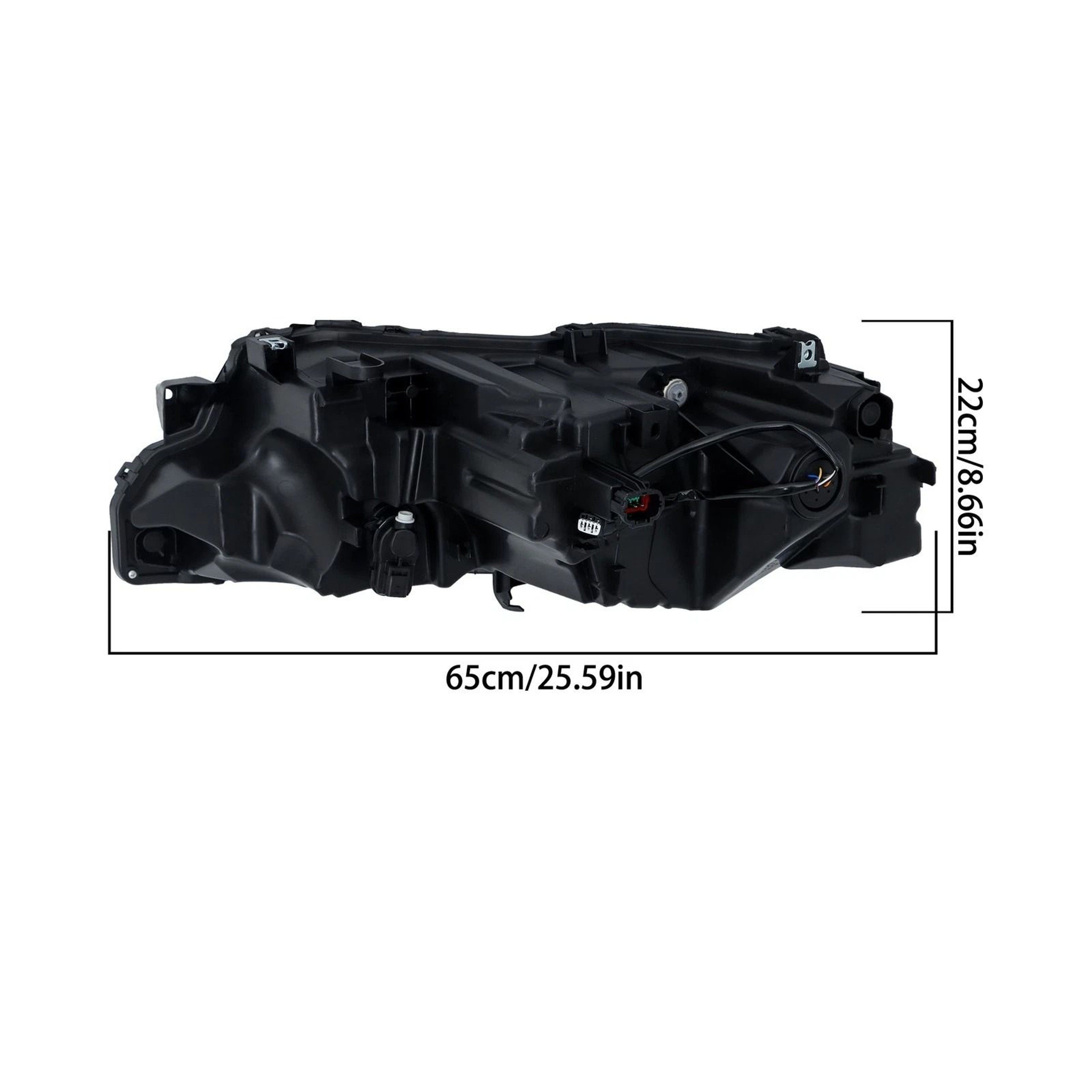 Nissan Rogue S Passenger Side Full LED Headlight Assembly Black Trim 1