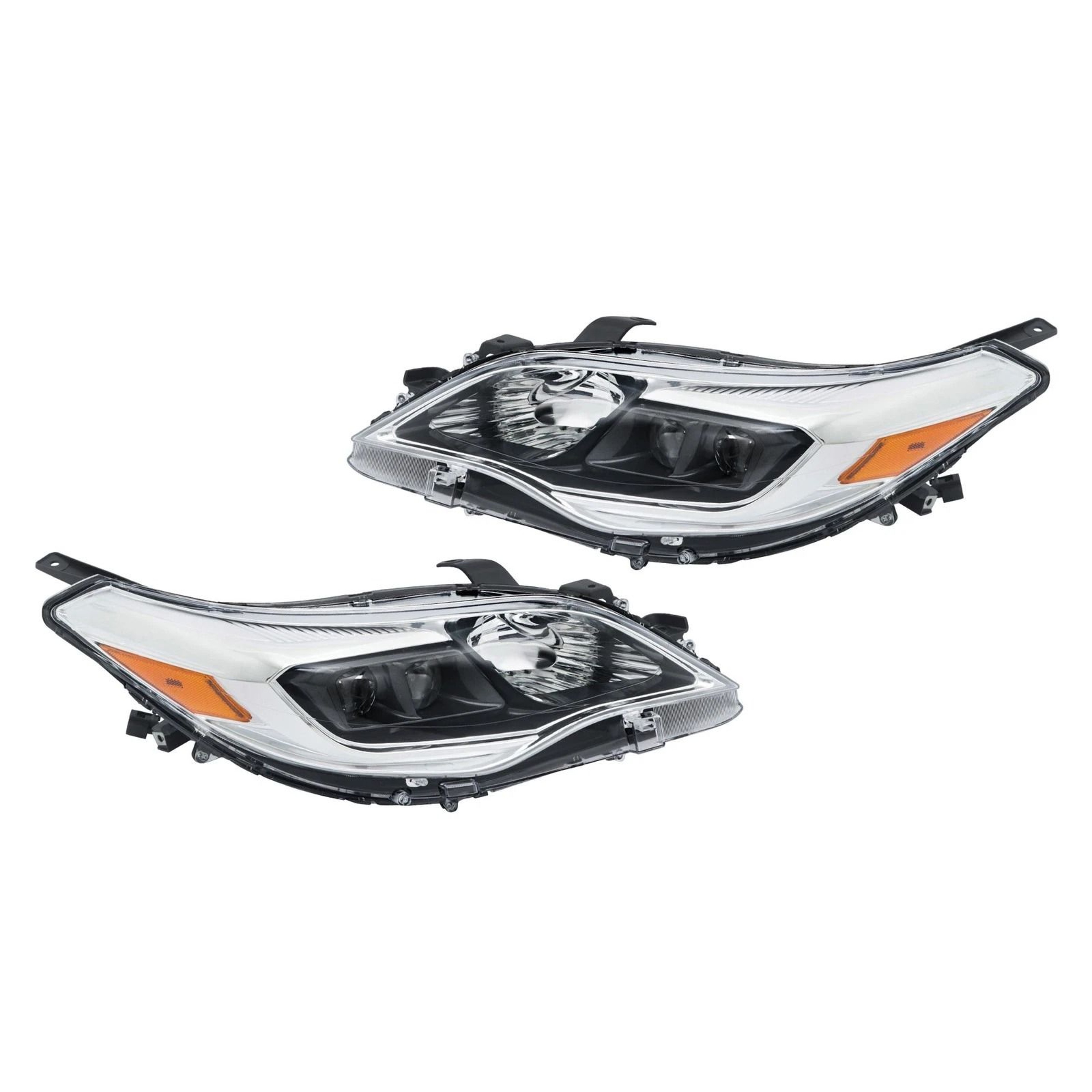 Premium Headlight Pair For Toyota Avalon Halogen Projector Black Housing 6