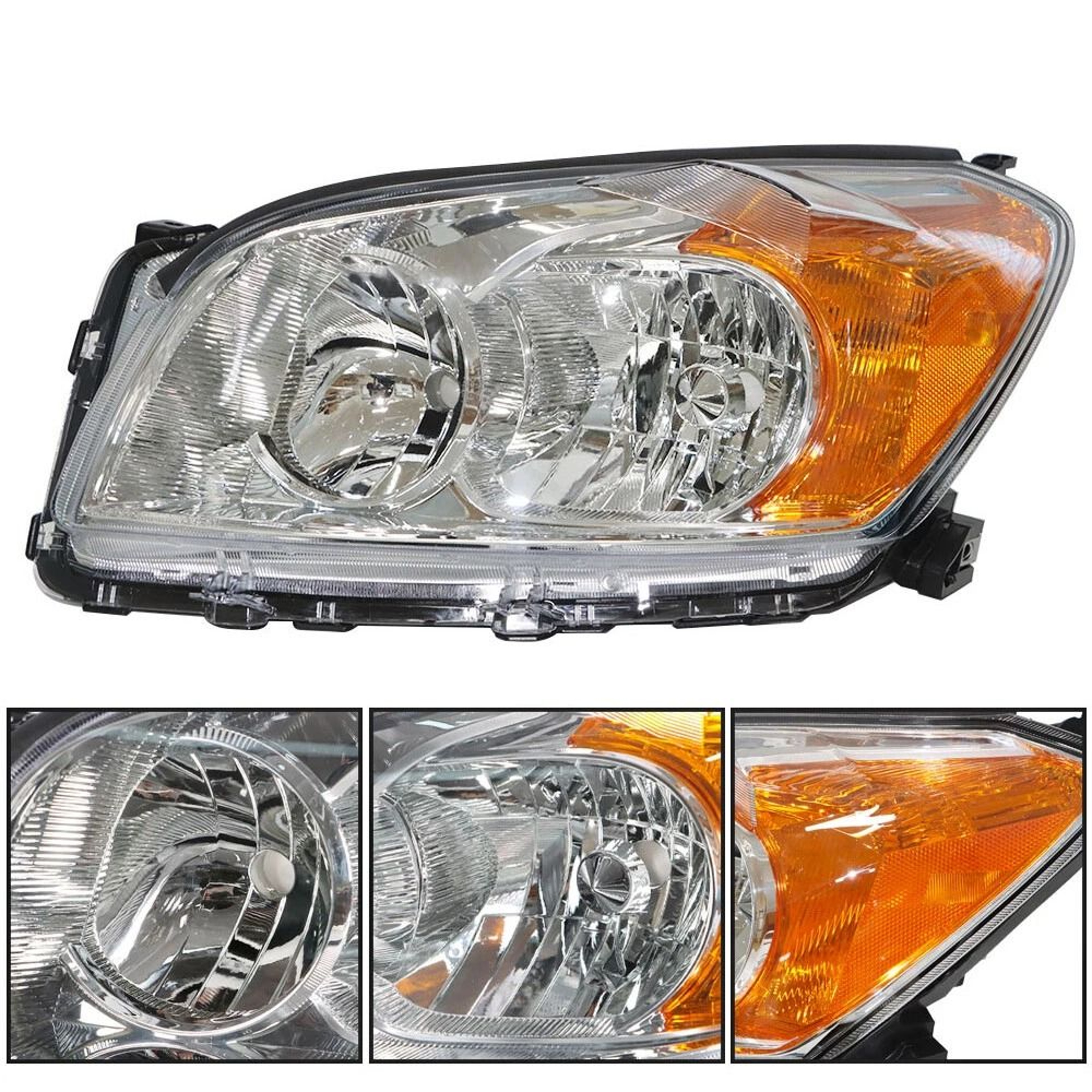 Toyota RAV4 Halogen Headlights Pair Left  Right Replacement Assemblies 0