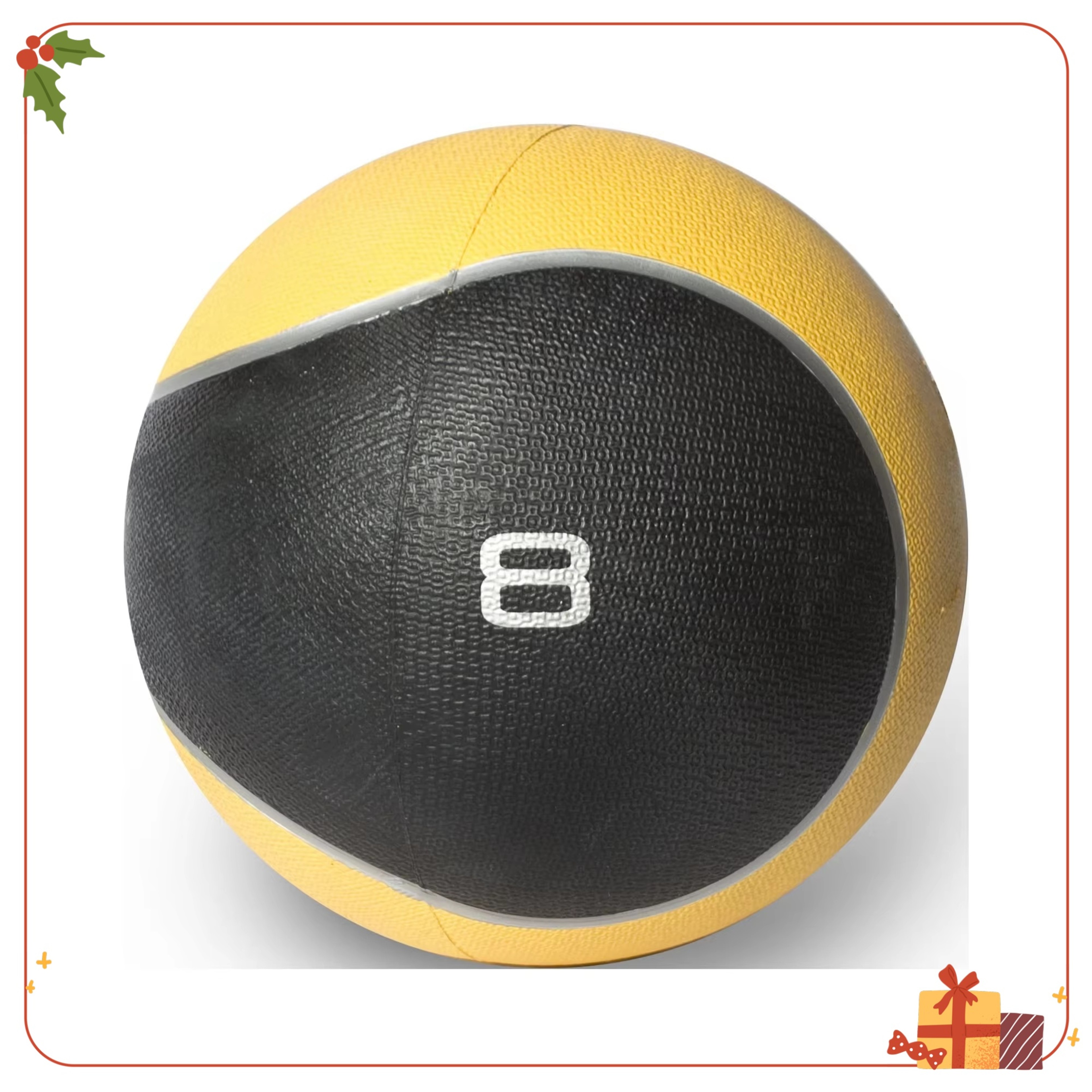 8lb Barbell Rubber Medicine Ball Weighted for Strength Training, Core Workouts & Fitness, Durable Rubber Construction – view 1
