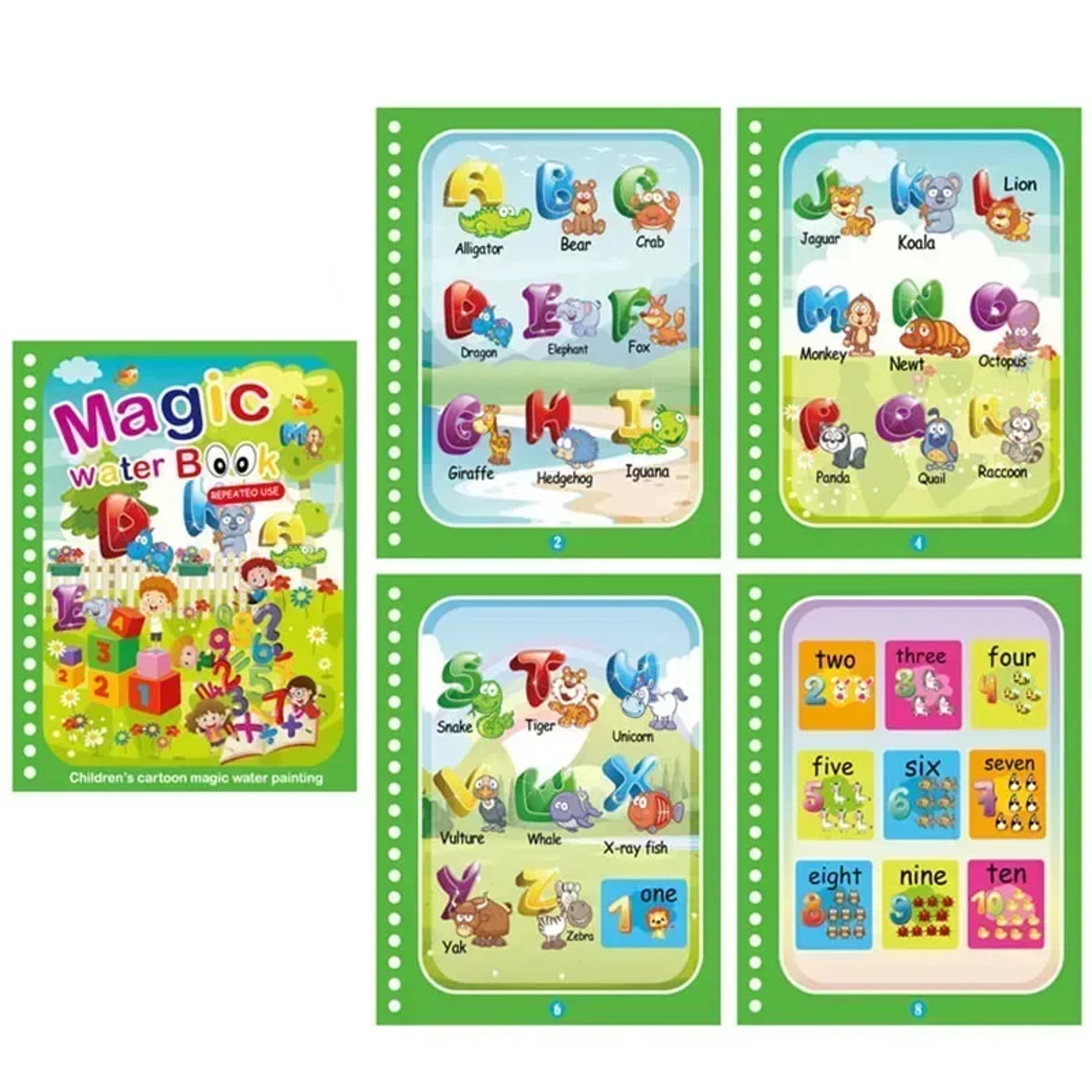 Reusable Magic Water Coloring Book for Kids DIY Sensory Drawing Toys with Water Pen, Mess Free Toddler Painting Activity – view 16