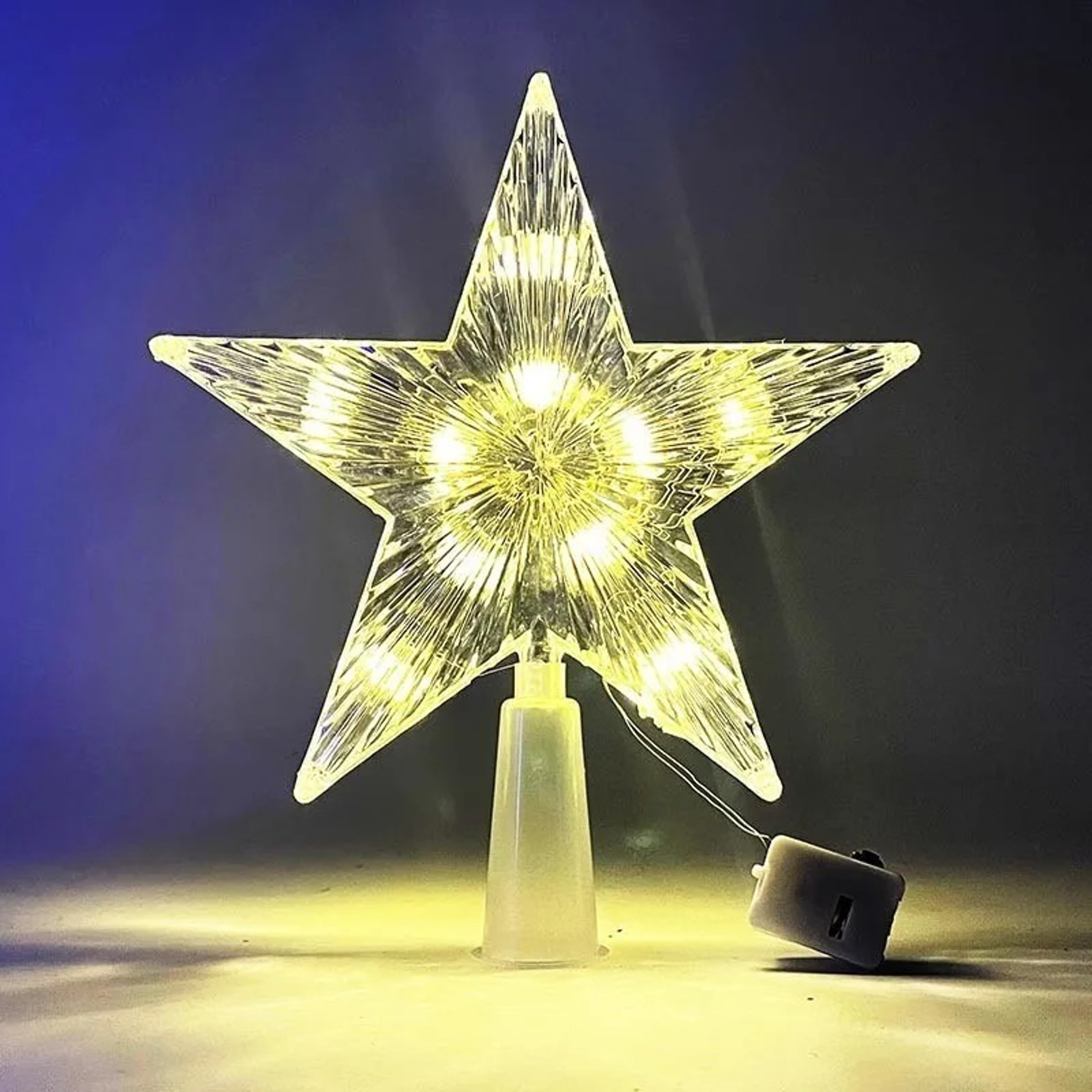 Warm White Lights LED Shining Lamp, Christmas Tree Decoration Stars, TopStar , Home Room Decor for Xmas Festival – view 4