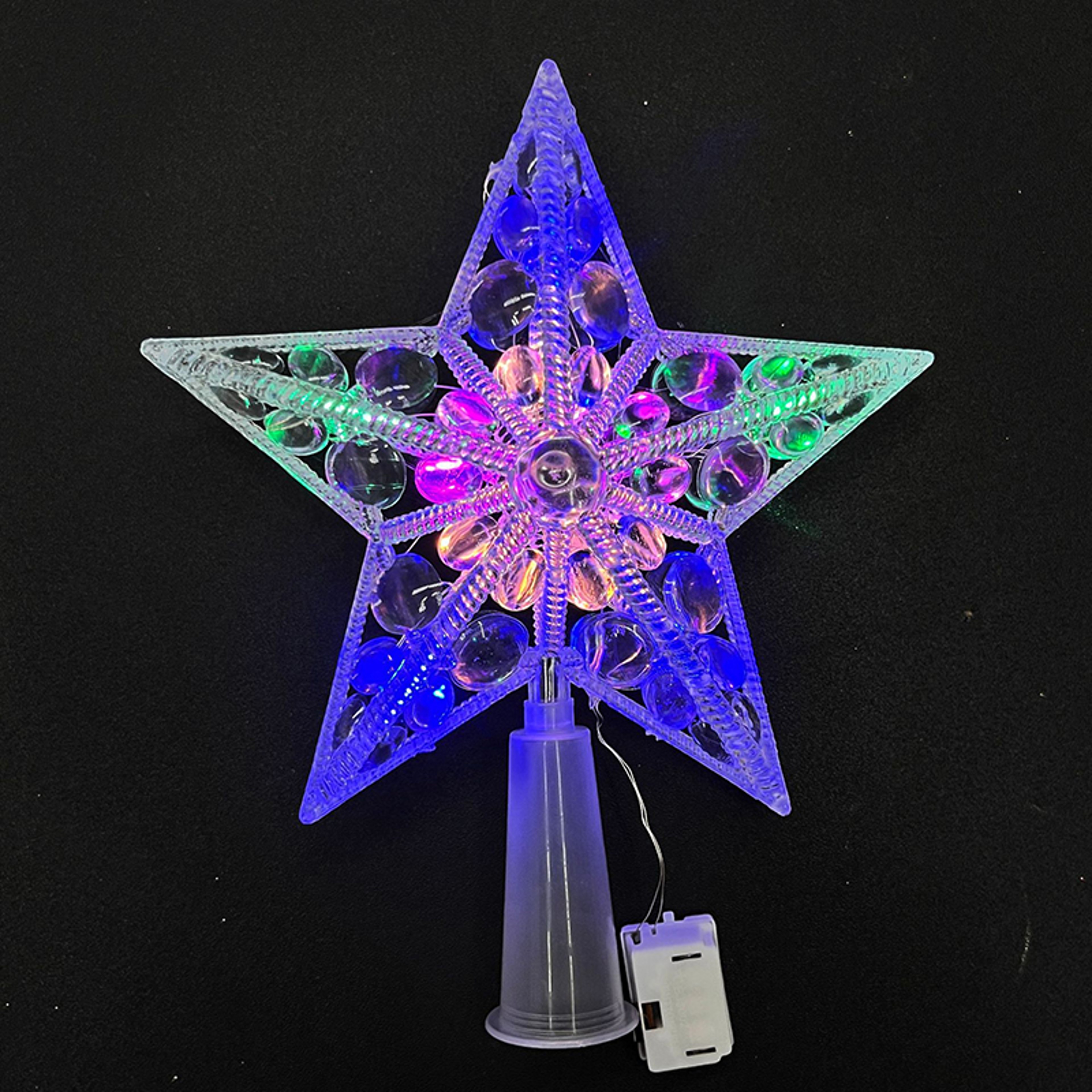 Warm White Lights LED Shining Lamp, Christmas Tree Decoration Stars, TopStar , Home Room Decor for Xmas Festival – view 7