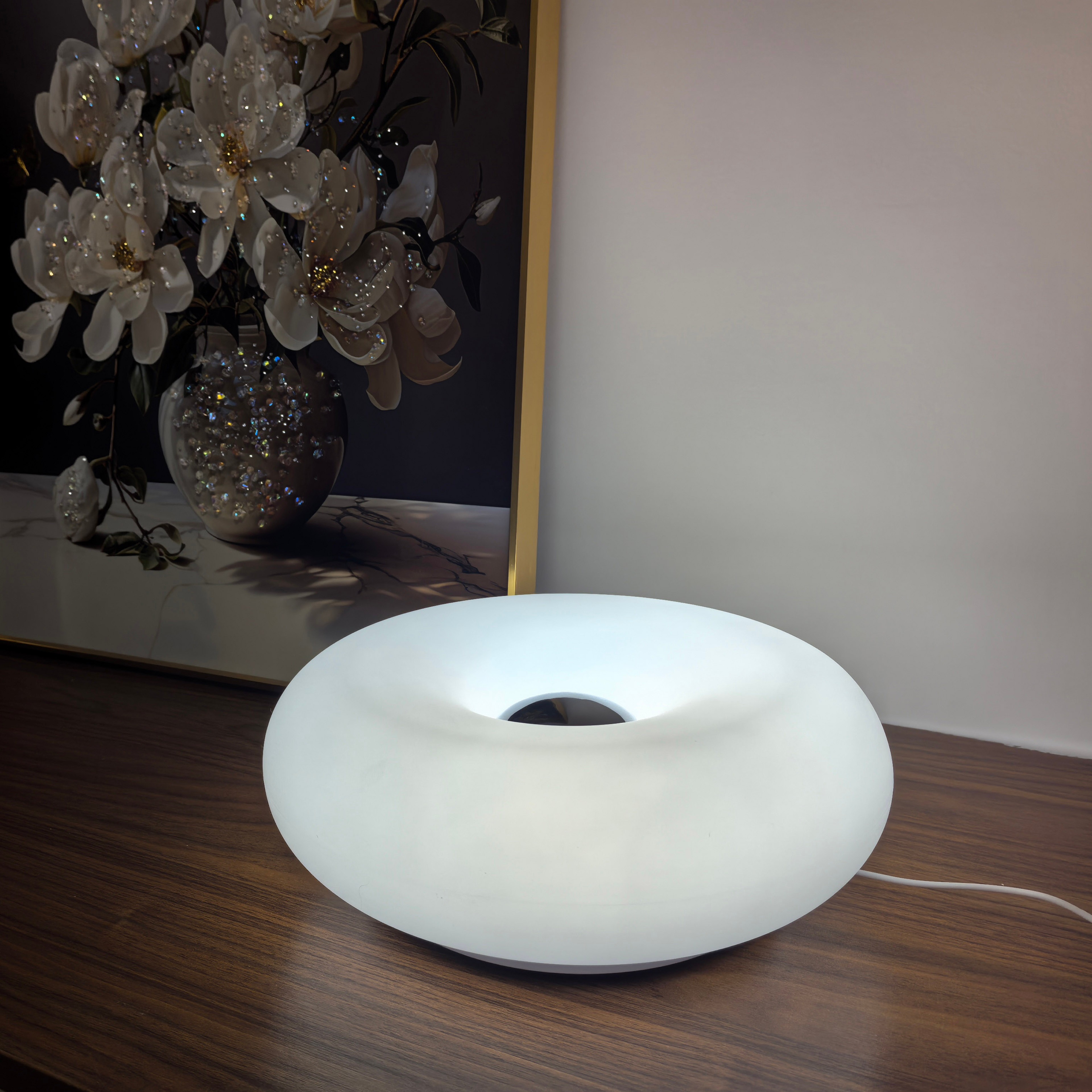 USB Plug Bauhaus Table Lamp Bedroom Bedside Light Living Room Dining Room Donut Ambient Lighting 1