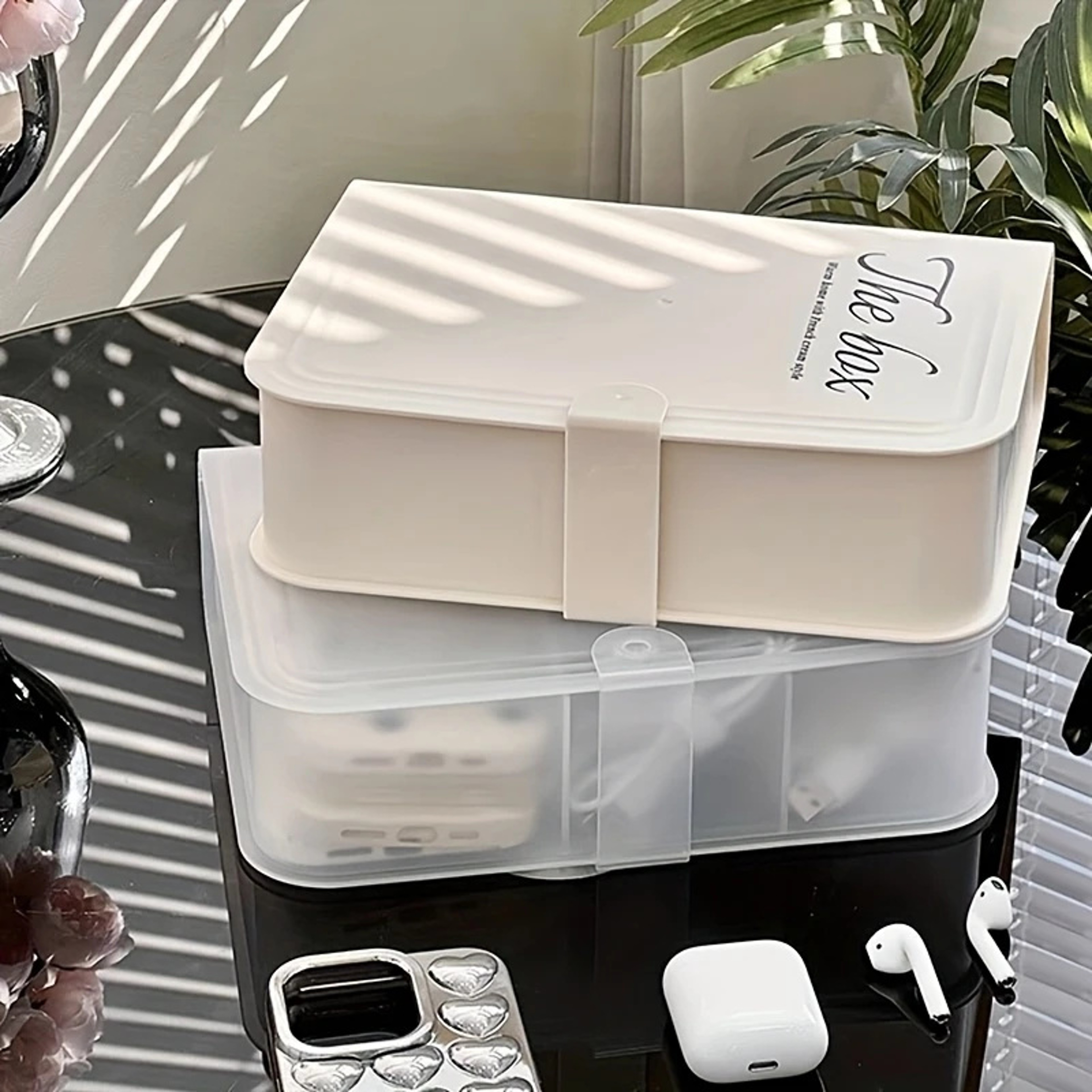 Desktop Cable Management Storage Box For Power Cords Phone Case Charger Plugs Data Cables Headphone 0