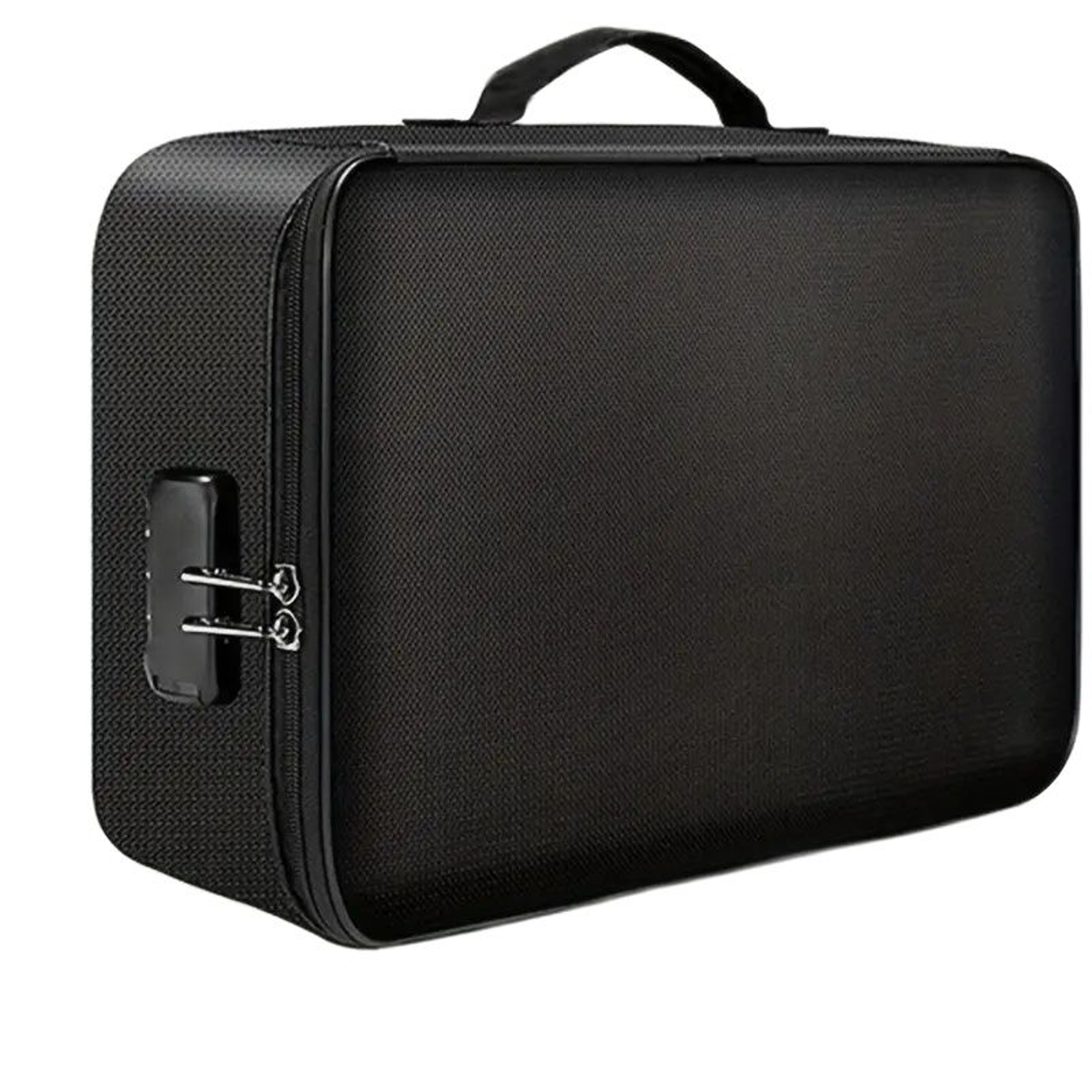 Waterresistant Zipper Portable Laptop Fireproof Black Document Bag Multicompartment File Certificat 6