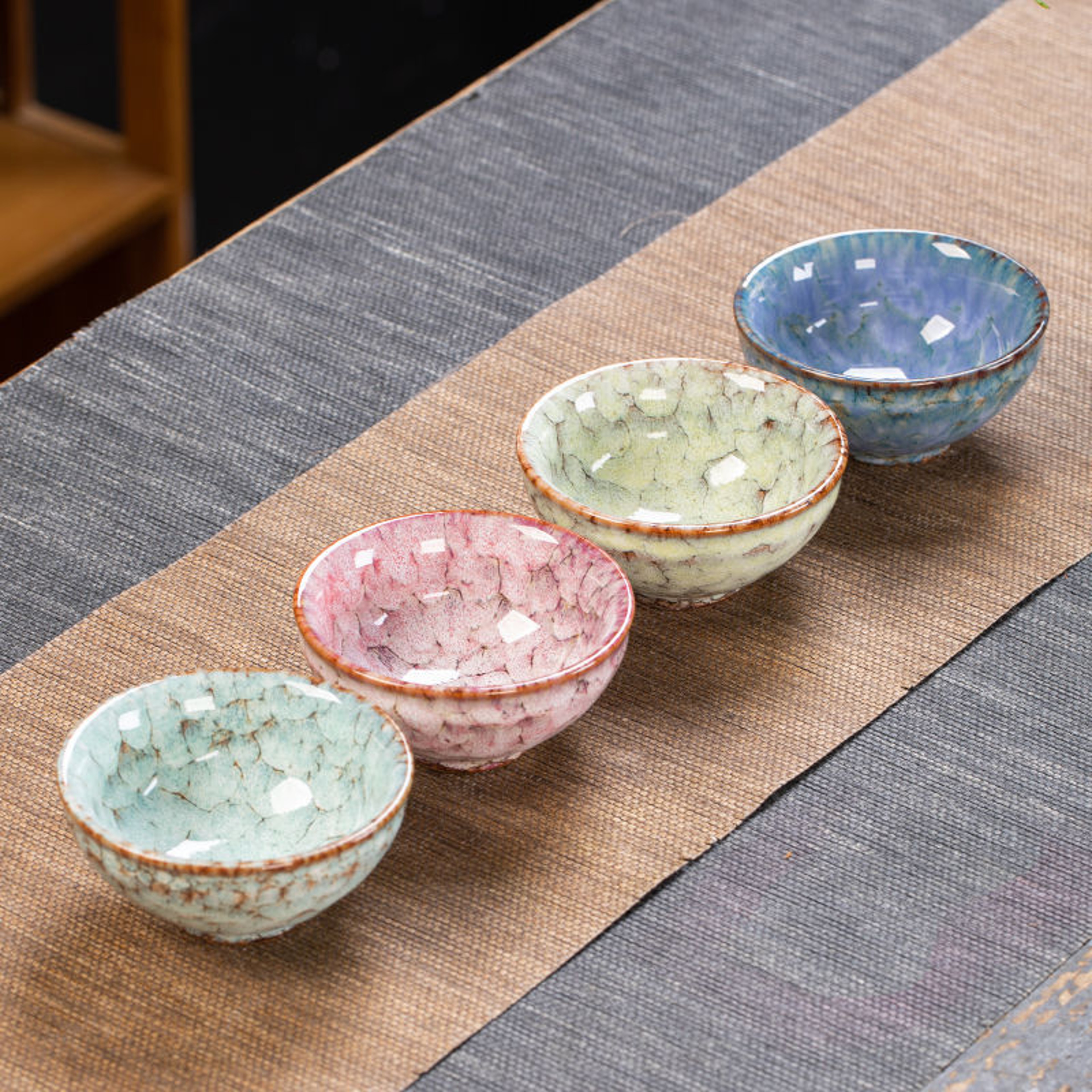 Four Seasons Kiln Transformed Tea Cup Ceramic Tea Cup Tea Bowl Kung Fu Tea Set Household Souvenir G 2