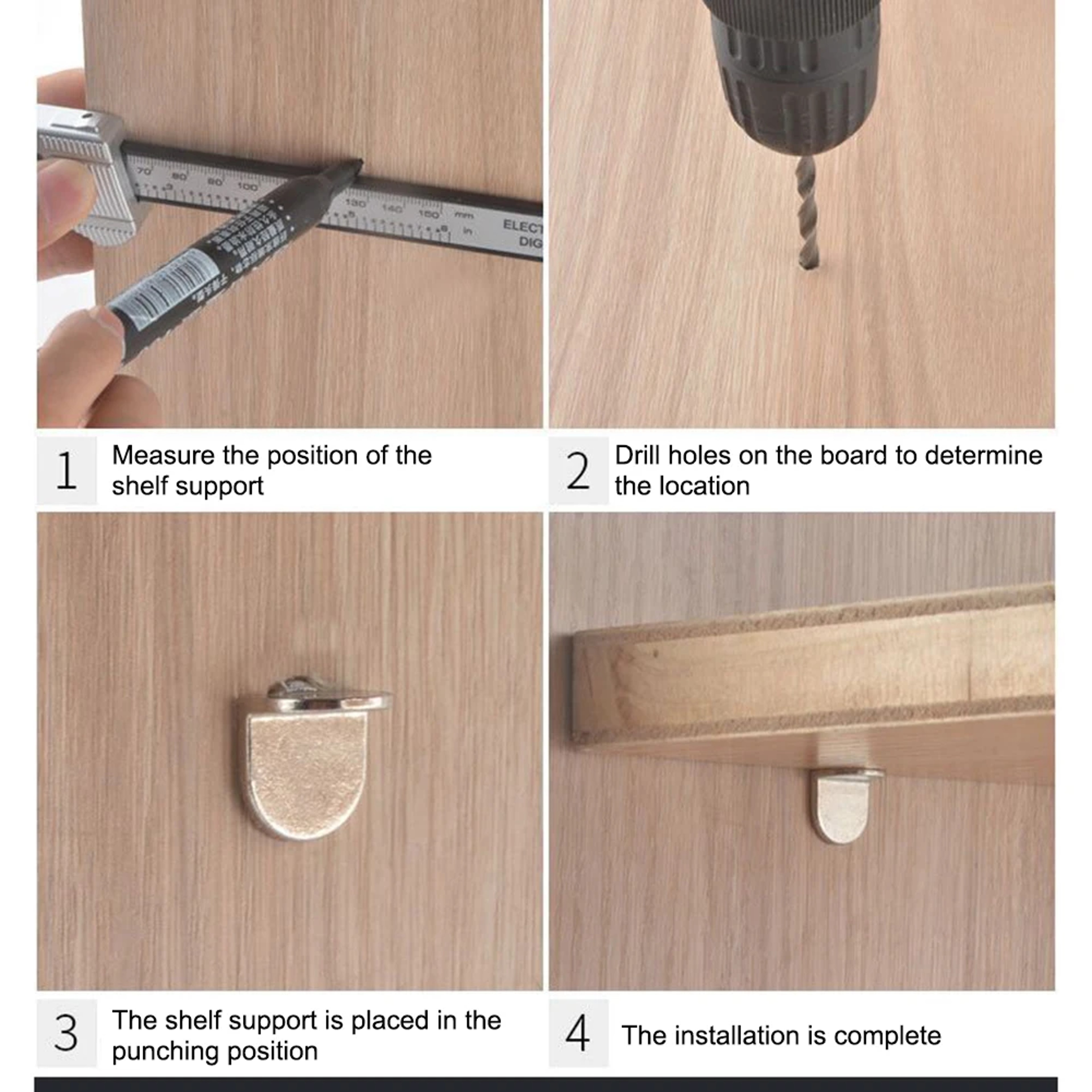 Twenty pcs L Shaped Shelf Support Pins five mmCabinet Shelf Brackets for Wood and Glass – view 2